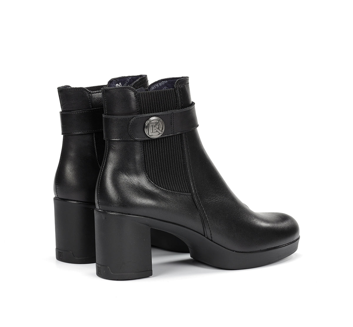 Dorking Elite D9422 Bottine Noire Femme Plateforme