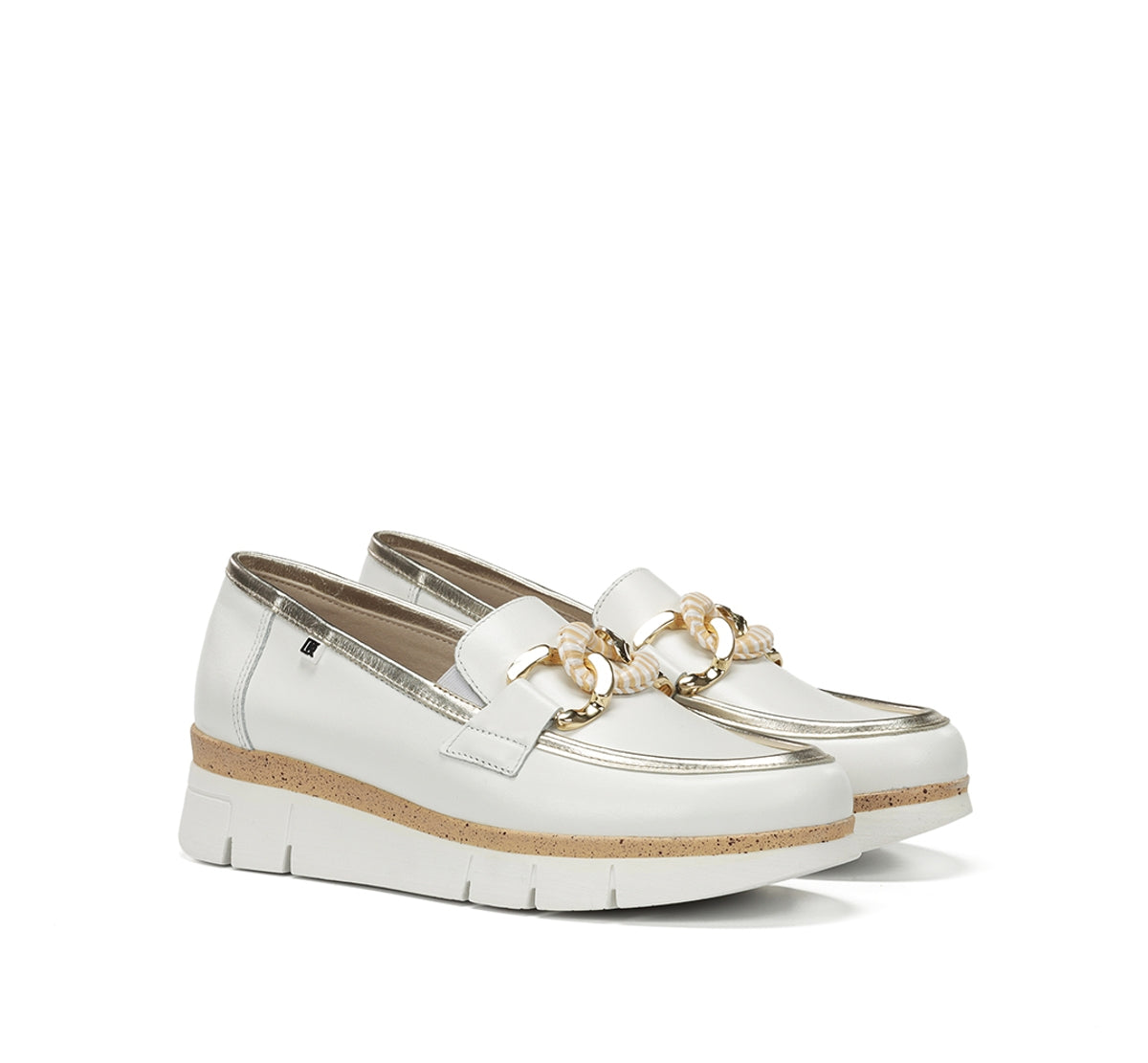 Dorking India D9691 mocassin blanc femme sport