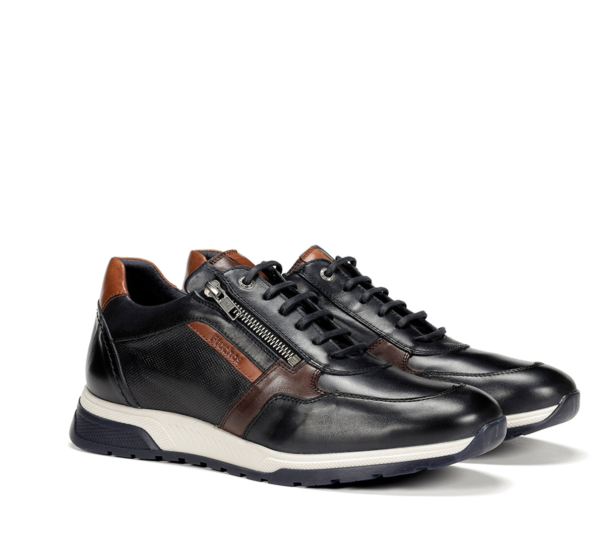 Fluchos Louis F1600 baskets homme bleu cuir