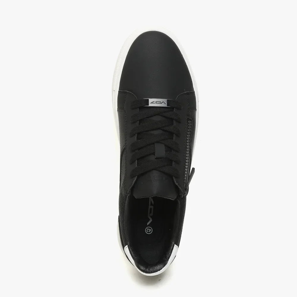 VO7 Roma Snake Black sneakers cuir noir zip