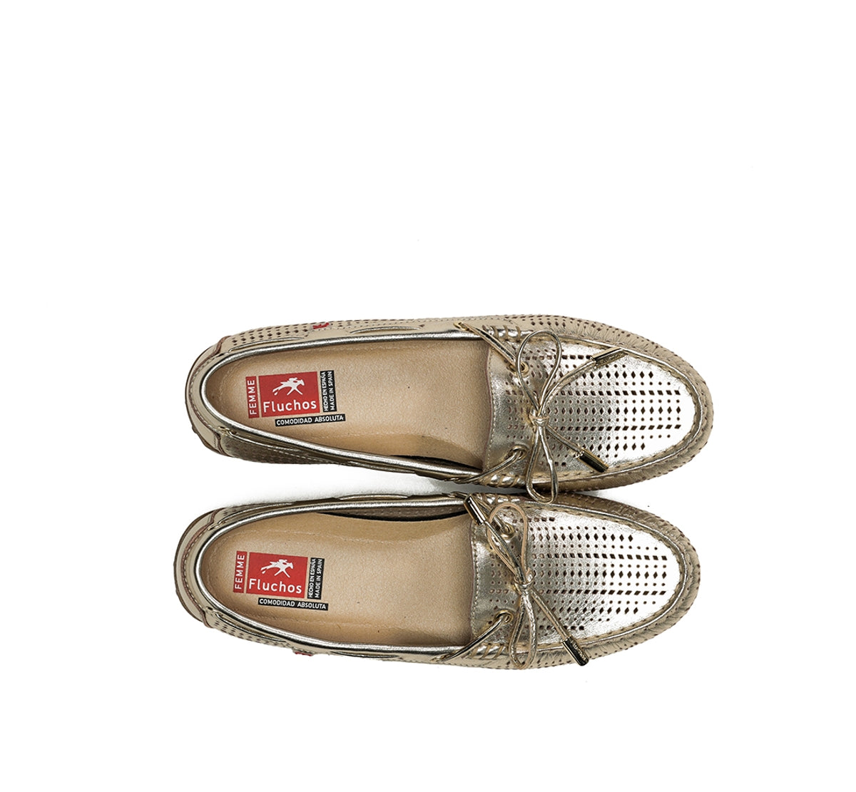 Fluchos Bruni F1428 mocassins femme doré cuir