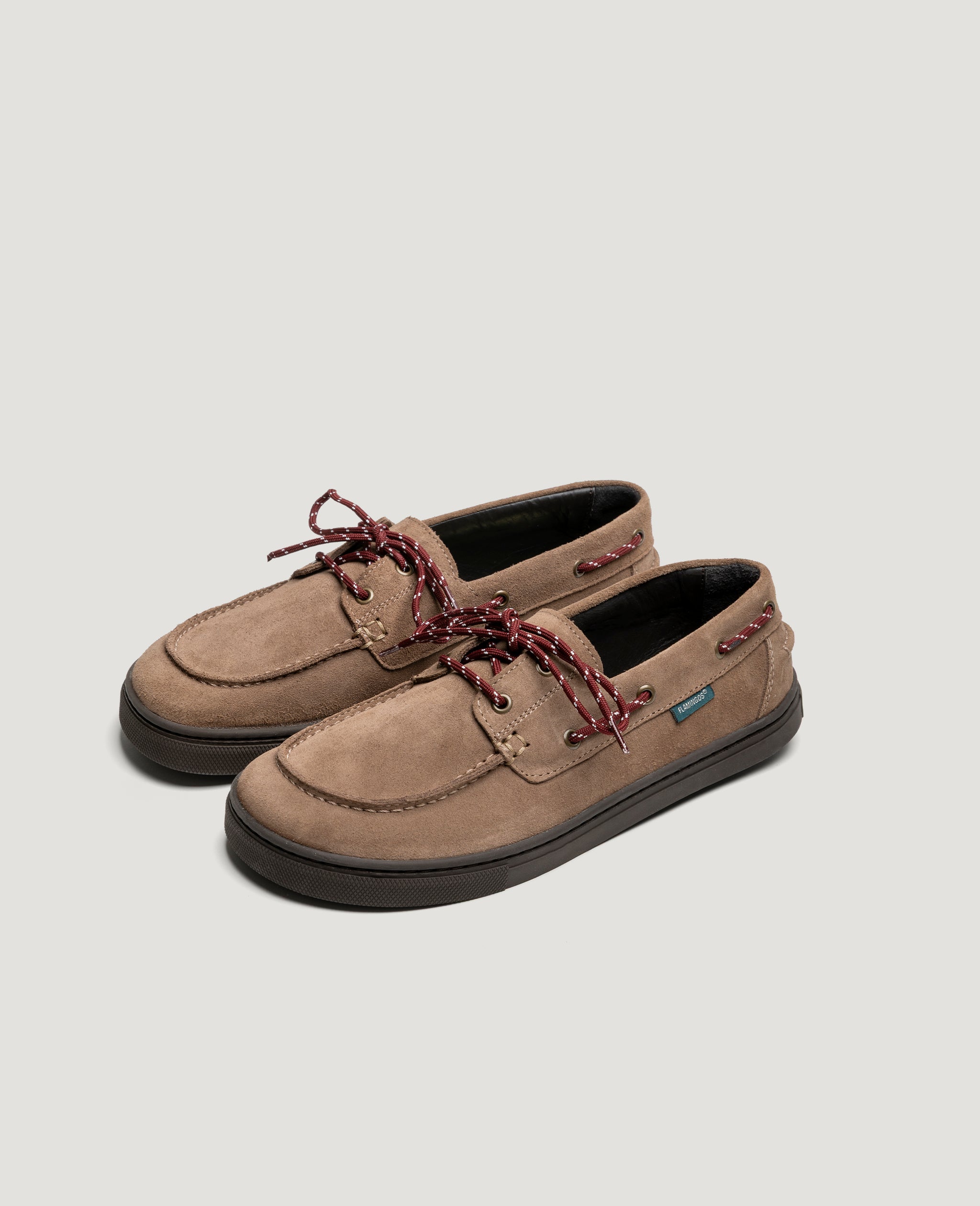 Flamingos Life Zero Boat Suede Taupe bateau barefoot