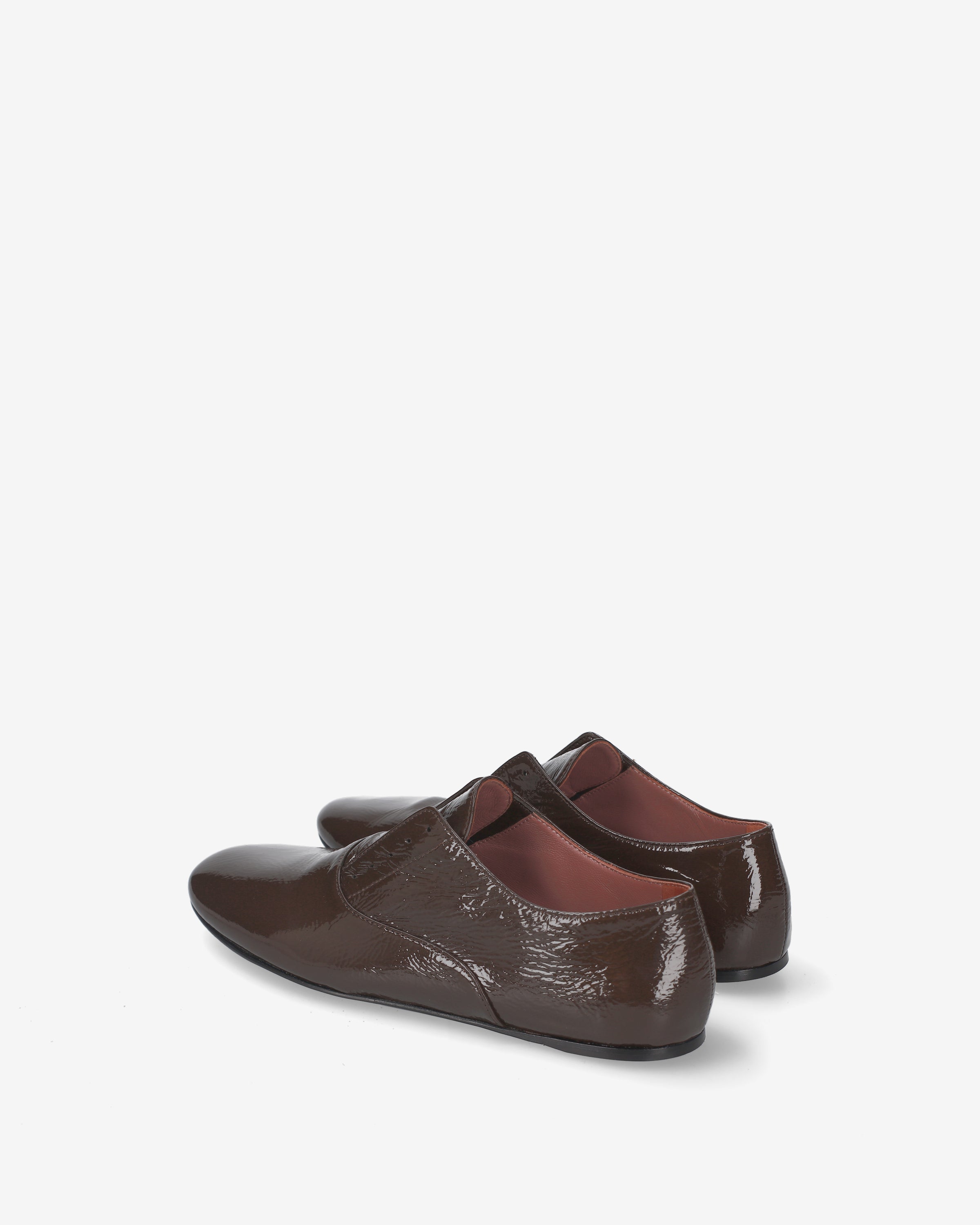 Premiata mocassins femme marron cuir verni slip-on
