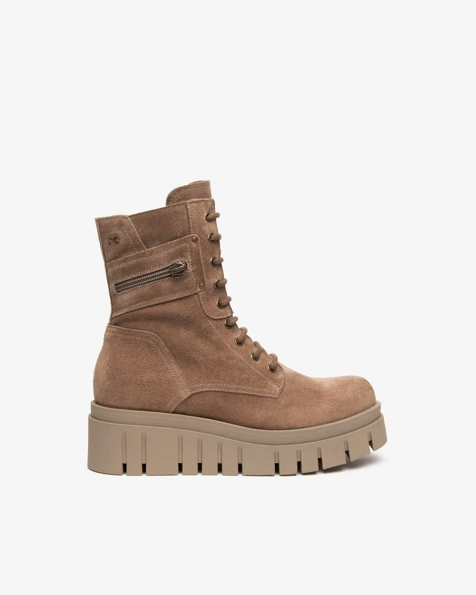 Nero Giardini Combat Boots rangers femme daim plateforme