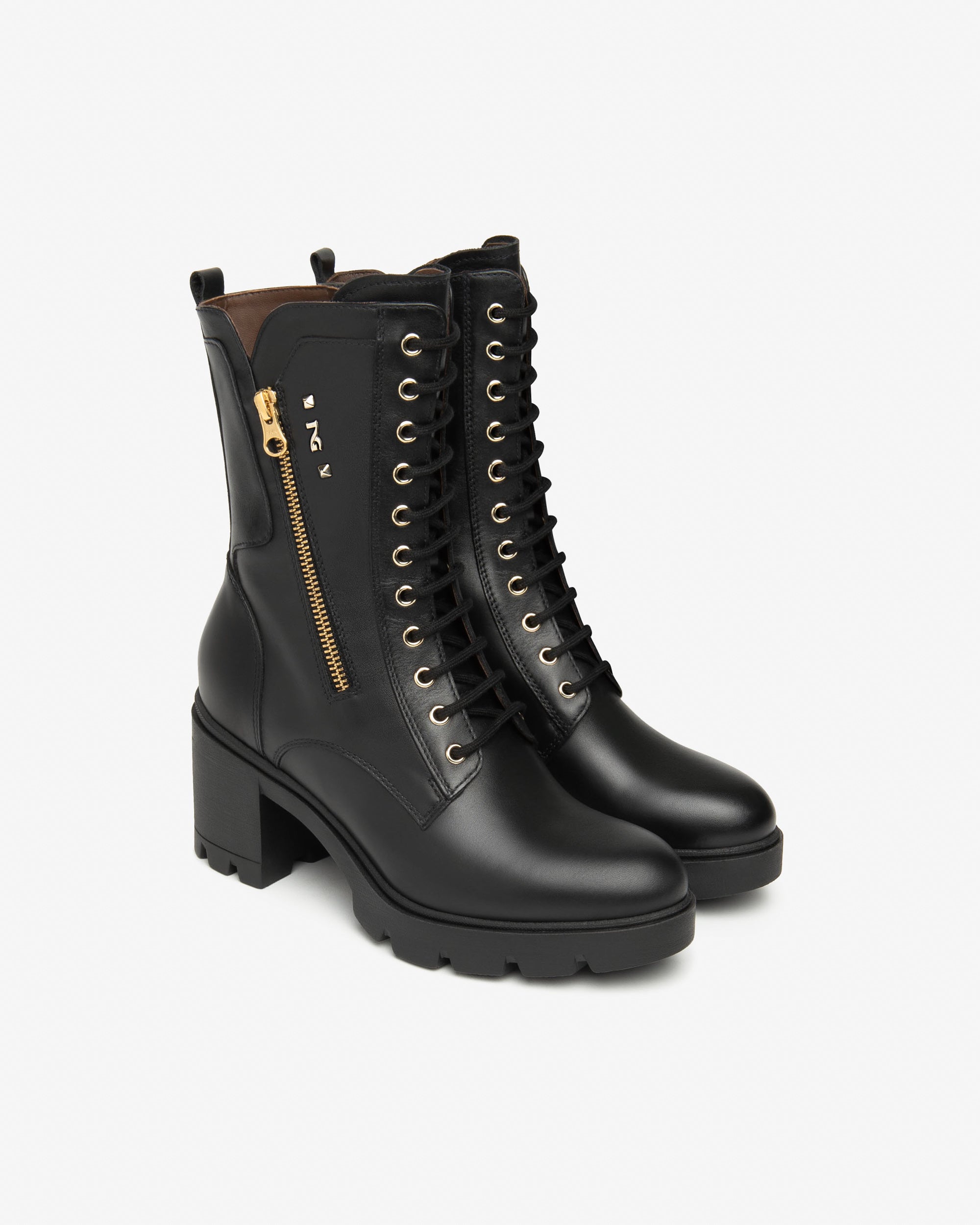 Nero Giardini Combat Boots bottines cuir femme