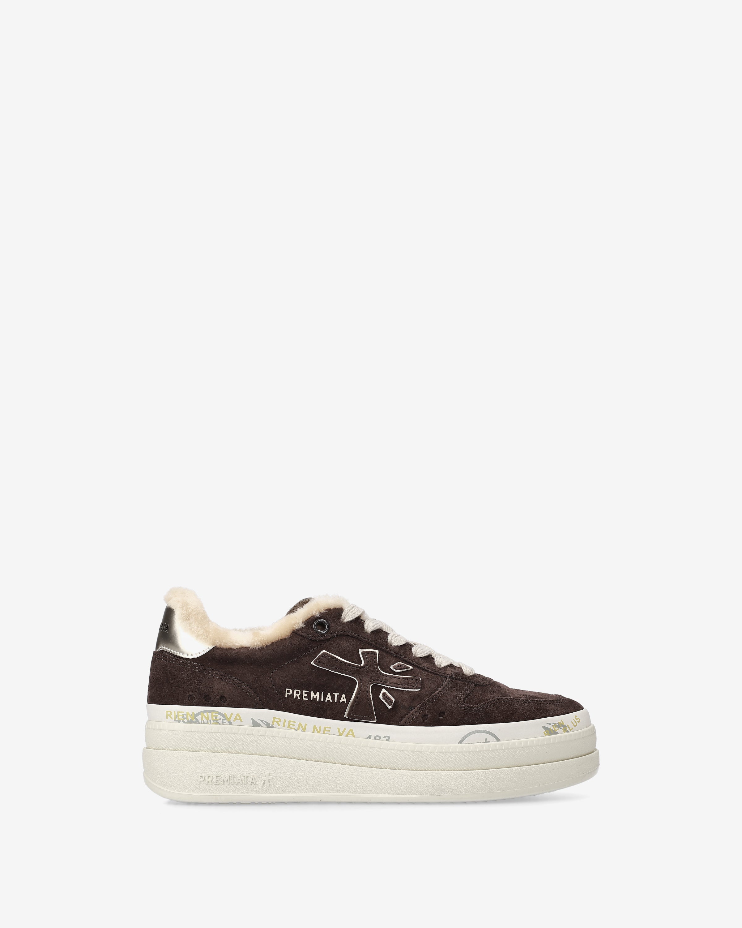 Premiata Micol 7894M sneakers daim marron plateforme