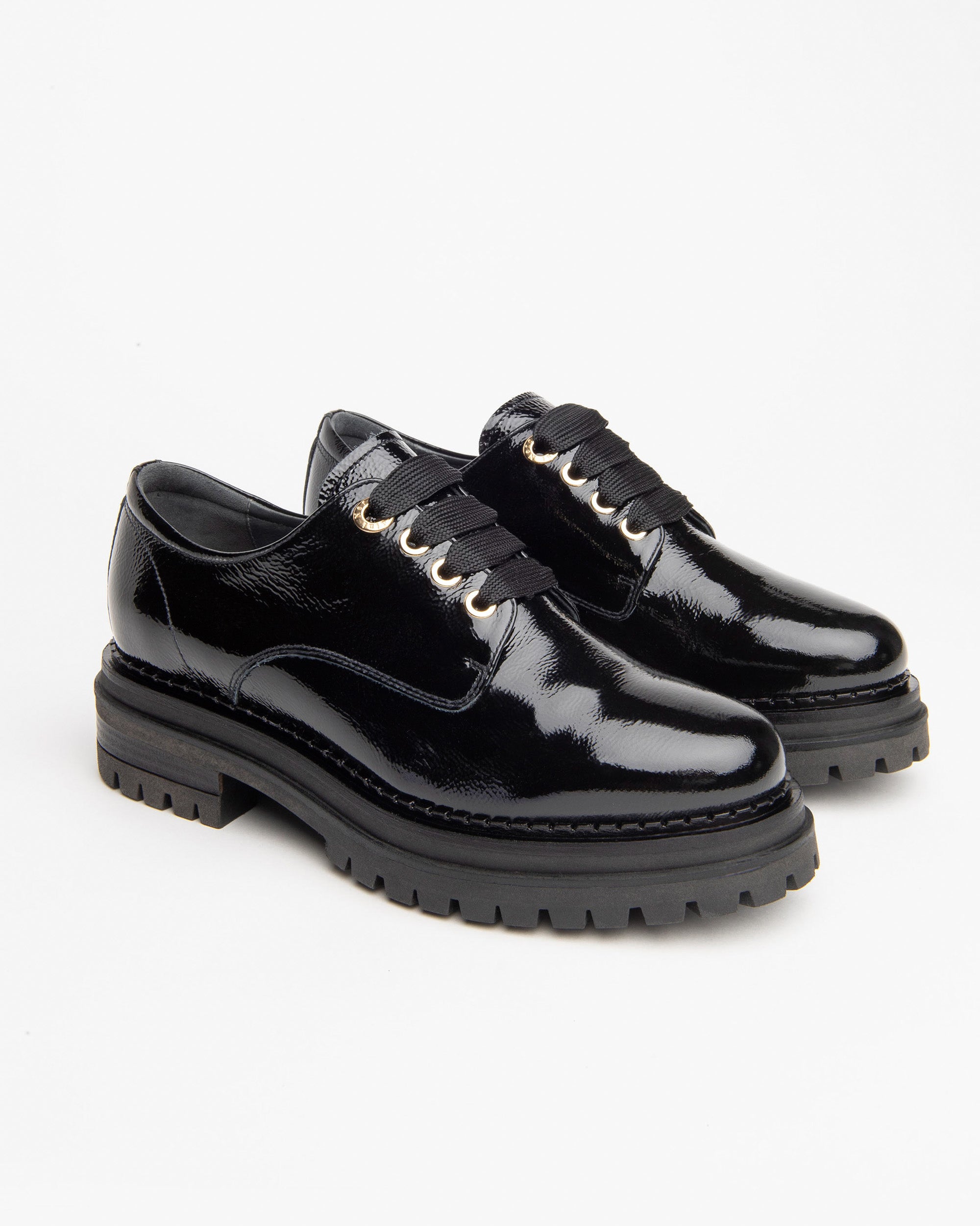 Nero Giardini Tie-up derbies vernis femme lacets