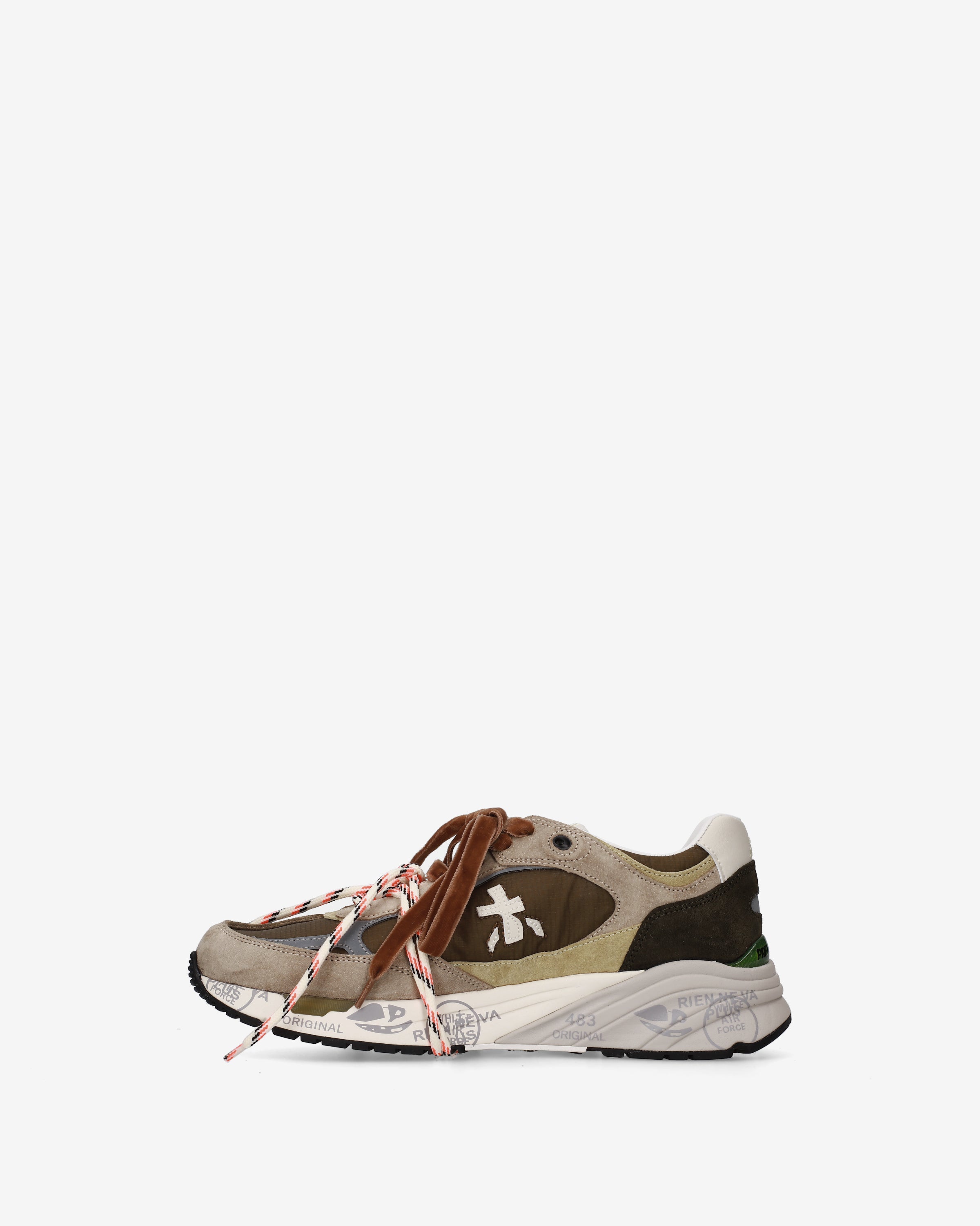 Premiata Mased 8521L baskets crème olive femme