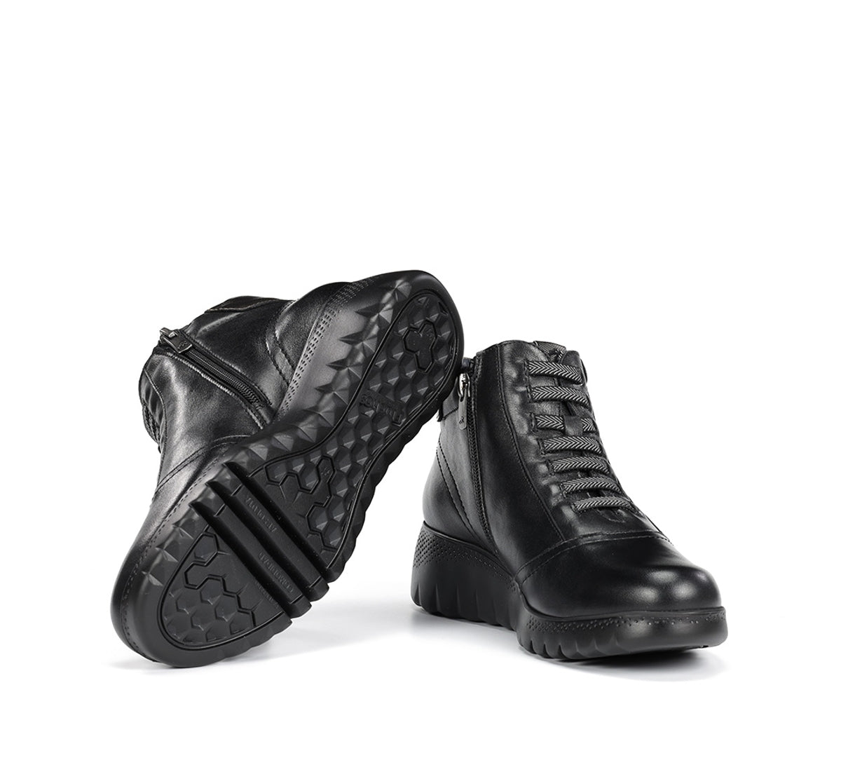 Fluchos Botines Live F2246 bottine noir cuir femme