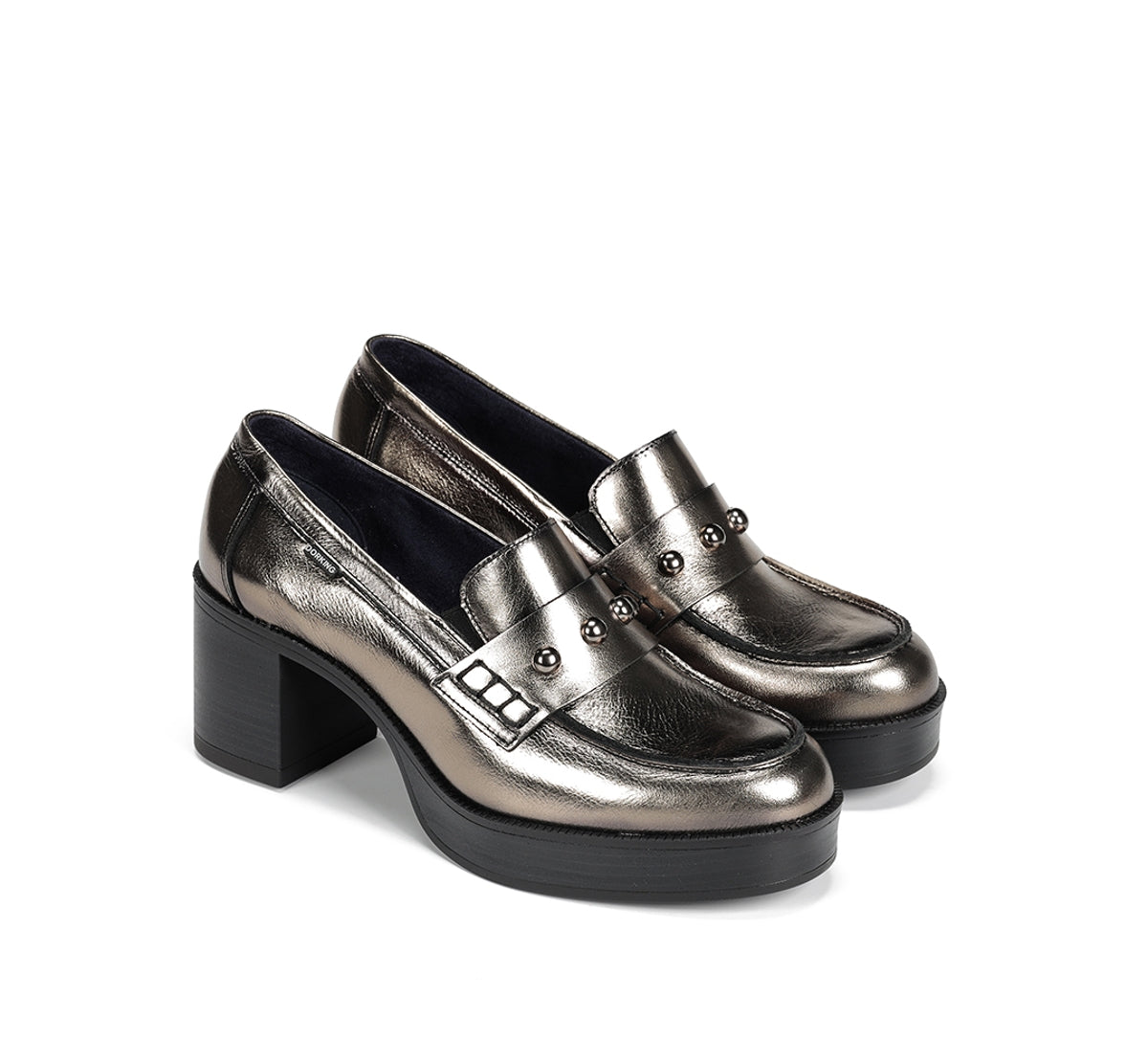 Dorking Bowy D9586 mocassin argent femme