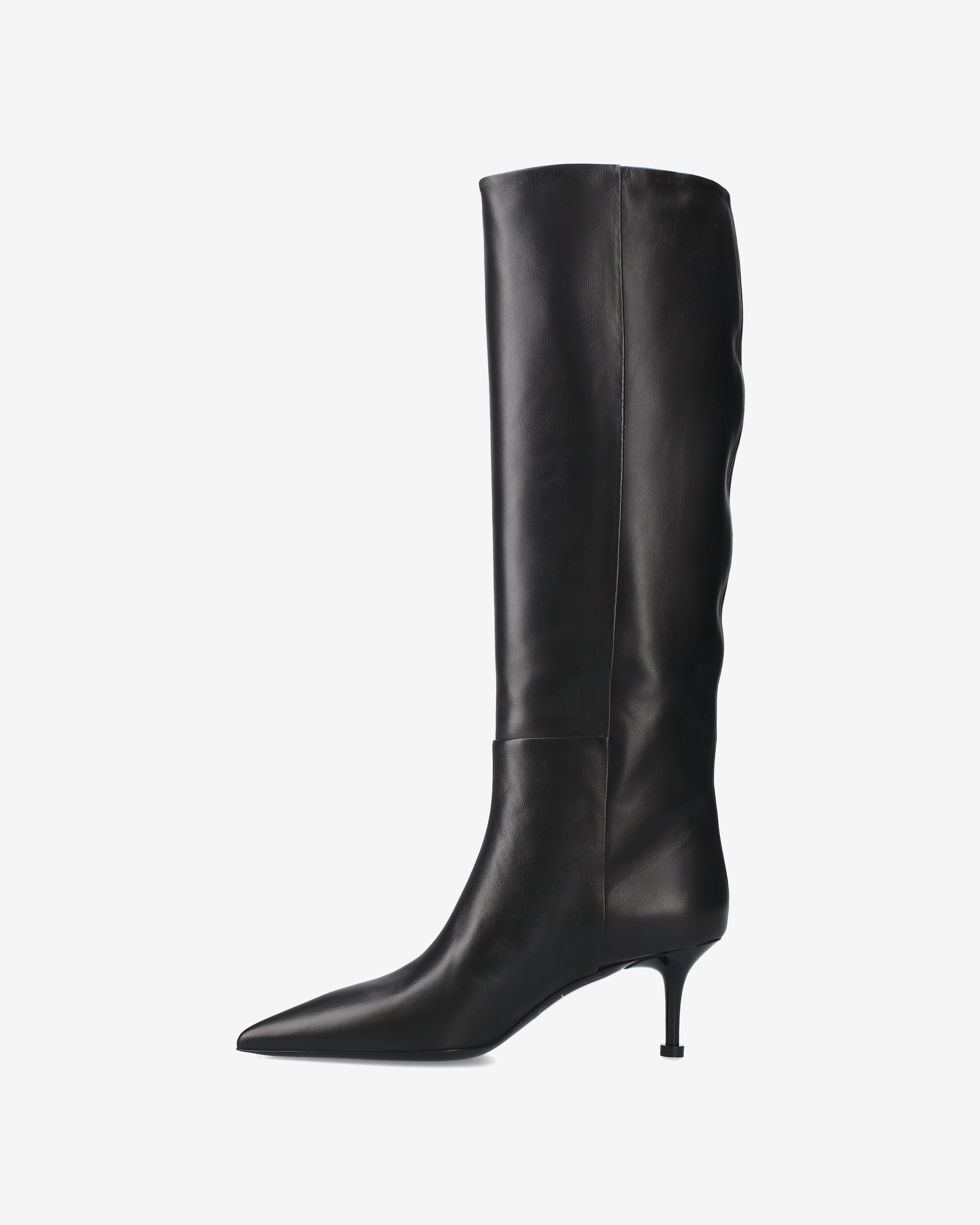 Premiata bottes cuir noir talon 65 mm femme