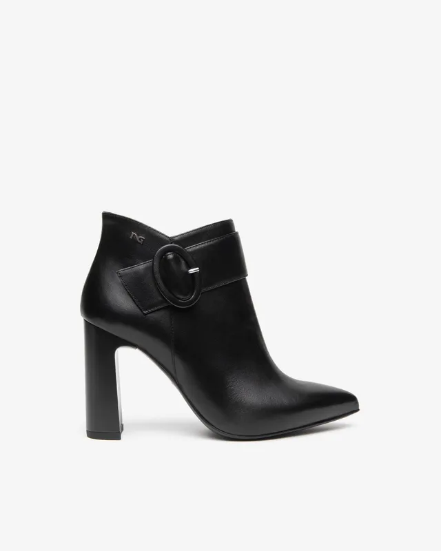Nero Giardini Ankle Booties bottines cuir boucle talon 9,5 cm