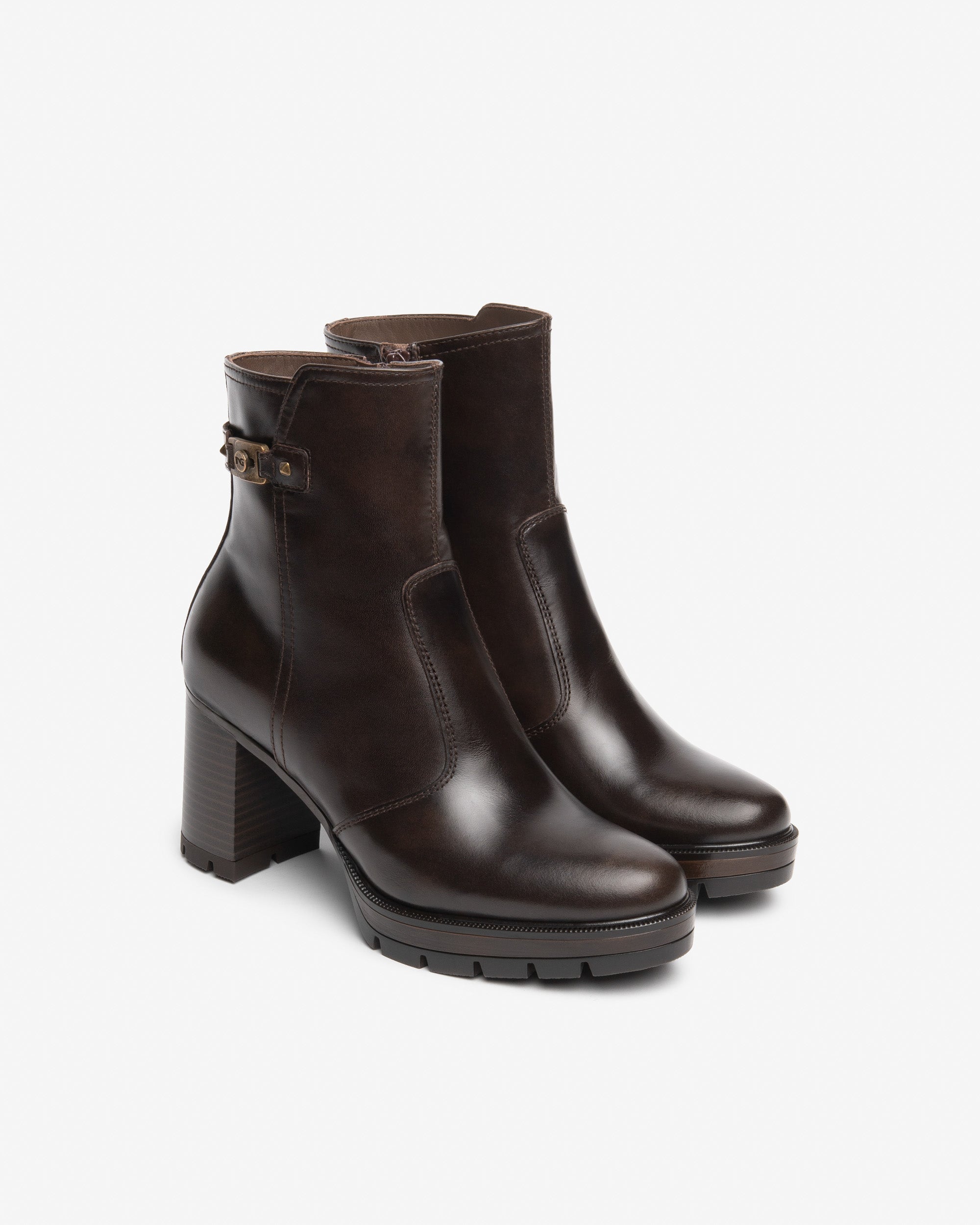 Nero Giardini Bottines Cuir Femme Talon Bloc 80 mm