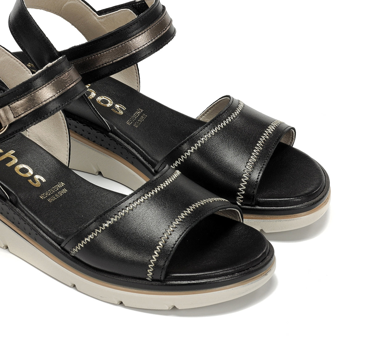 Fluchos Sandalias Fire F2427 Sandale Noir Femme