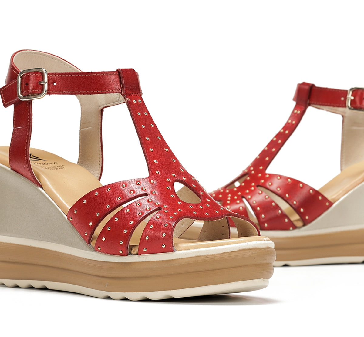 Dorking by Fluchos Diane D9701 sandale rouge talon