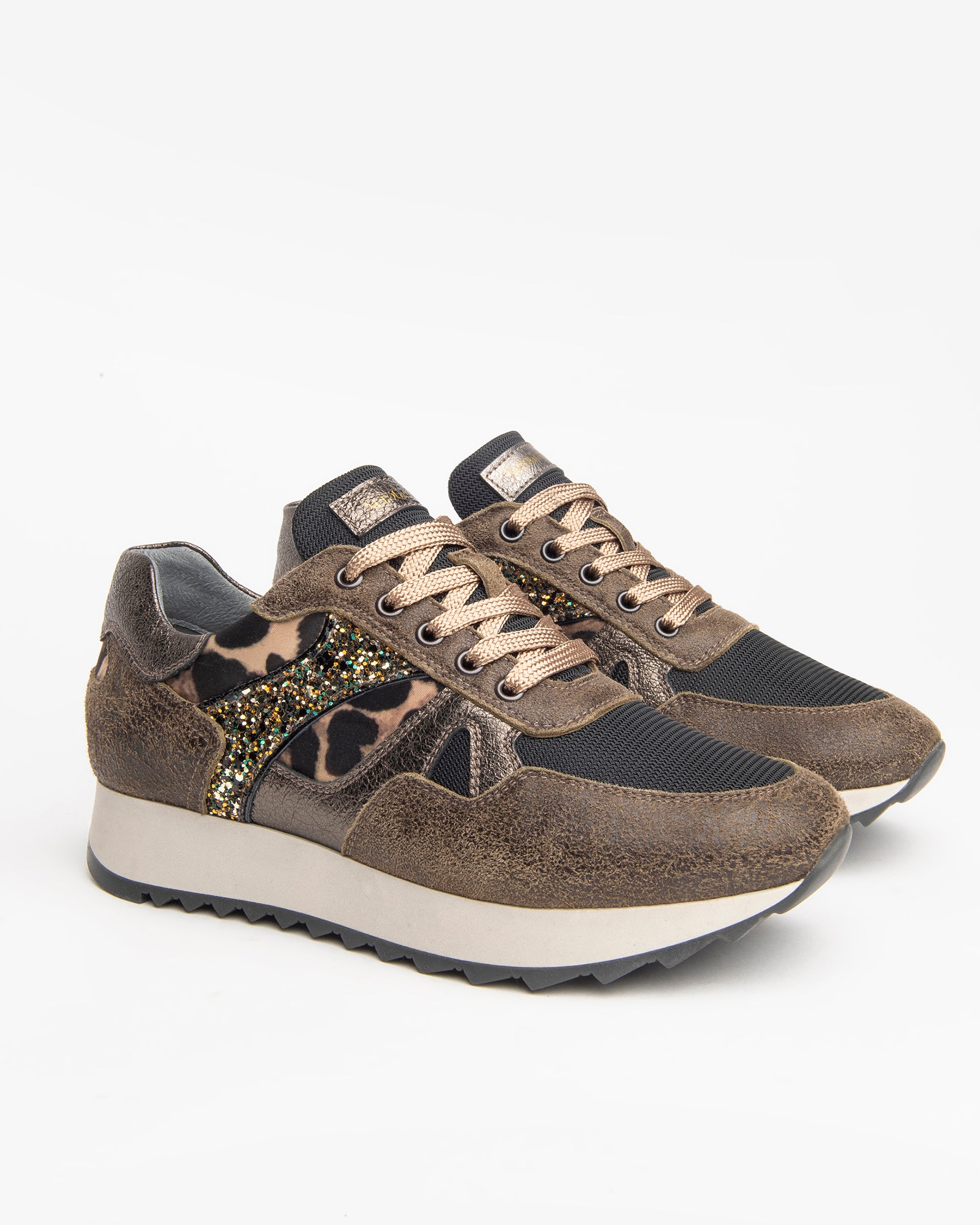 Nero Giardini Sneakers baskets femme daim imprimé animal