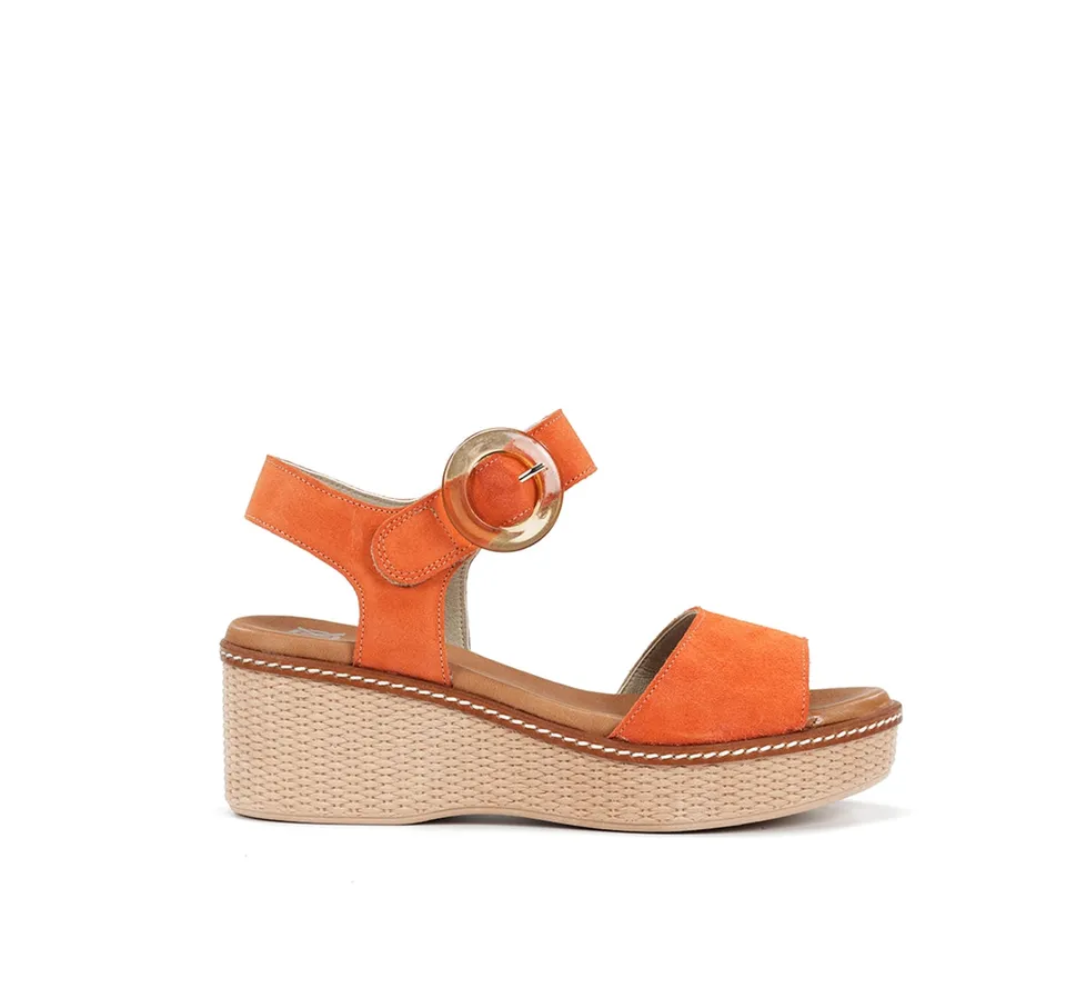 Dorking Nido D9450 sandale femme orange plateforme