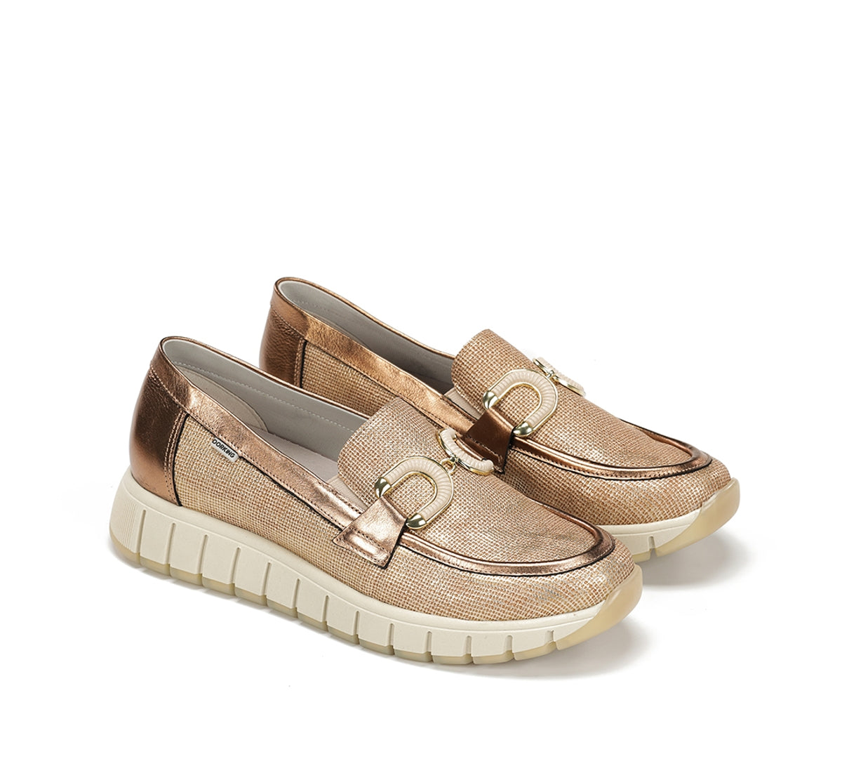 Dorking by Fluchos Kloss D9636 mocassin nude femme
