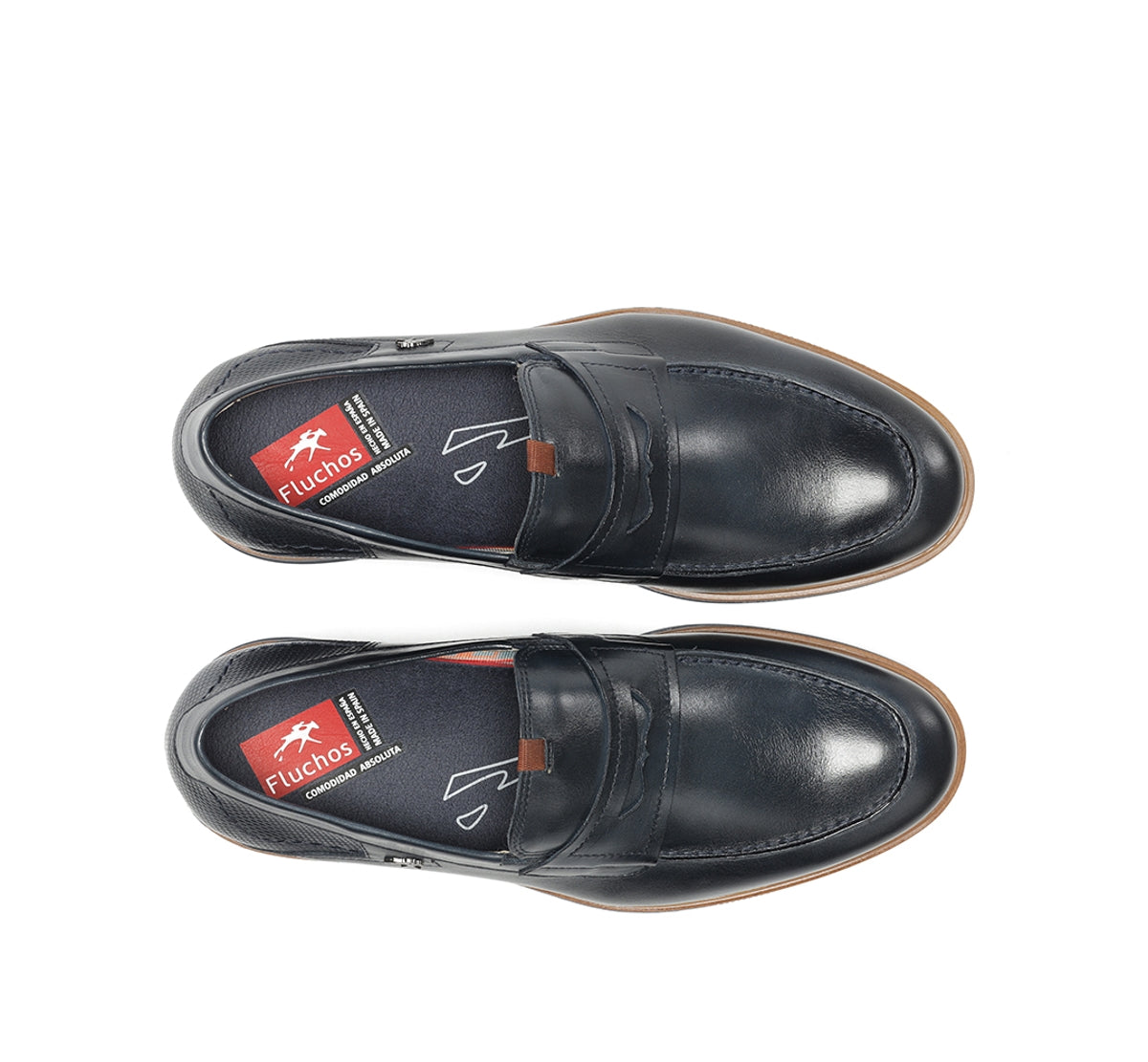 Fluchos Tristan F1747 mocassin bleu homme souple