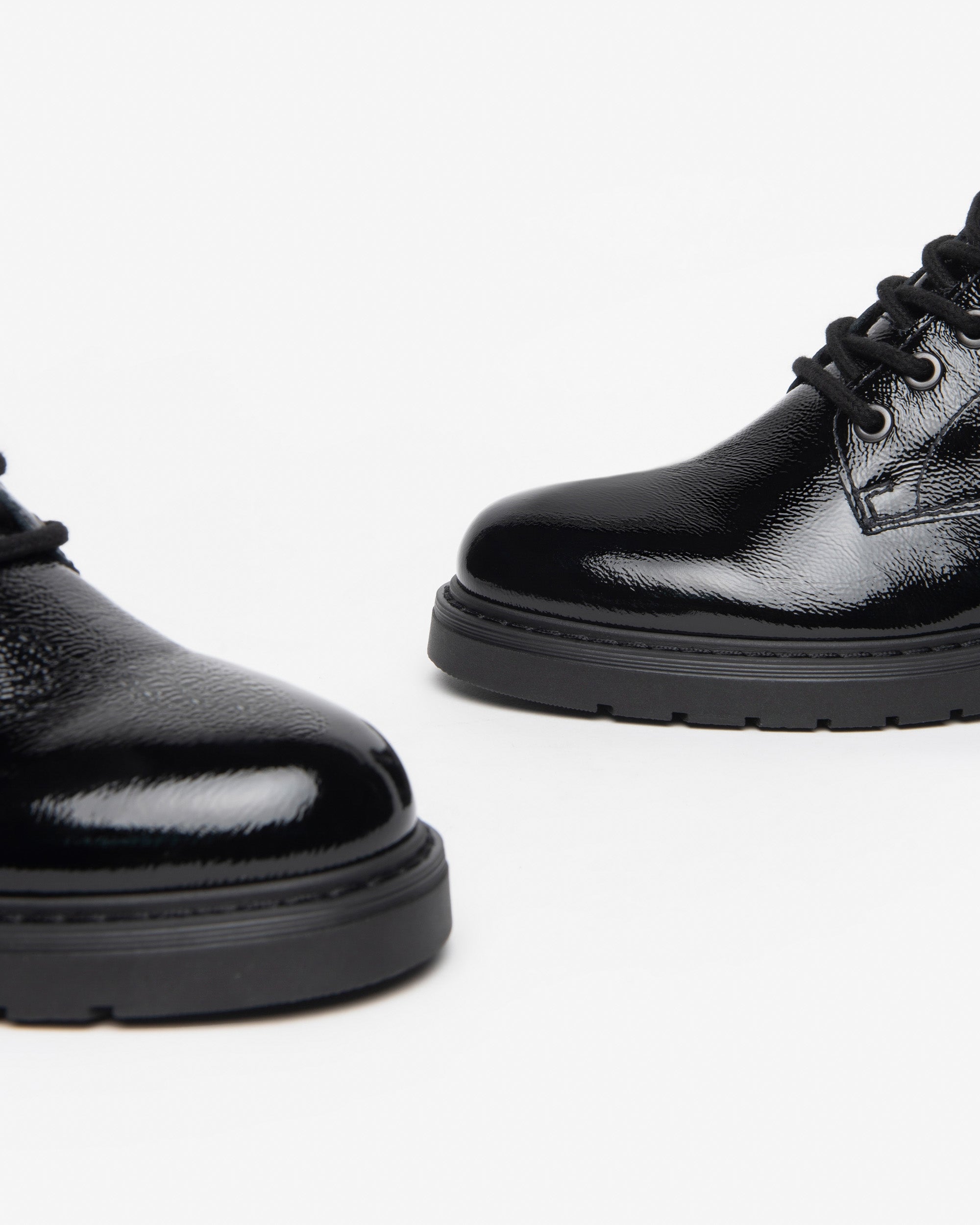 Nero Giardini Combat Boots rangers vernis femme 30 mm