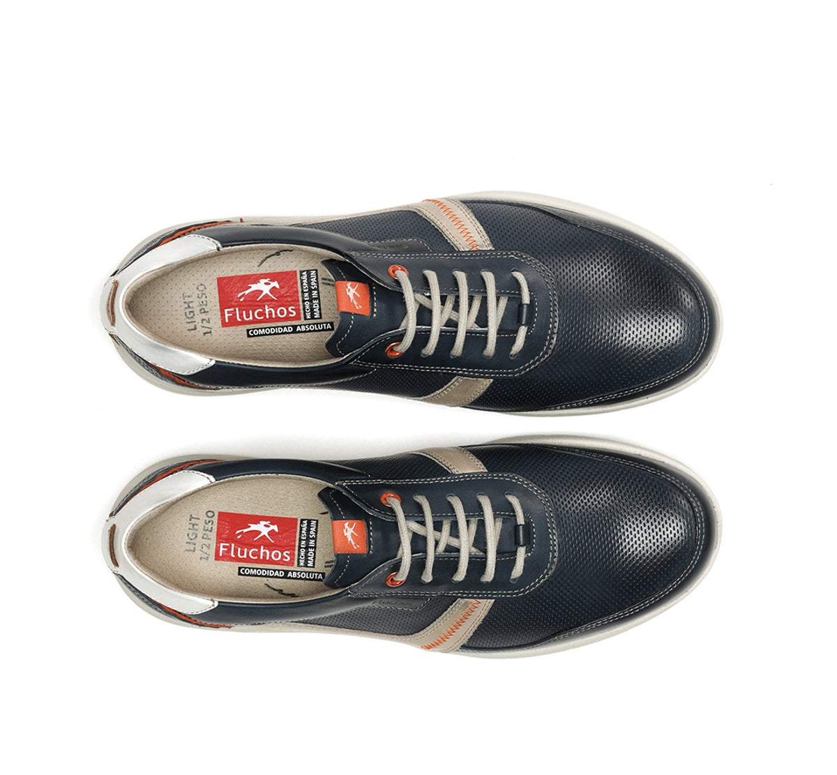 Fluchos Kai F1991 baskets bleu homme cuir léger
