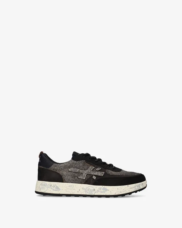 Premiata Nous 8464 baskets tissu noir gris