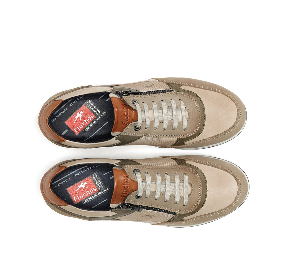 Fluchos Daniel F1288 baskets taupe homme cuir