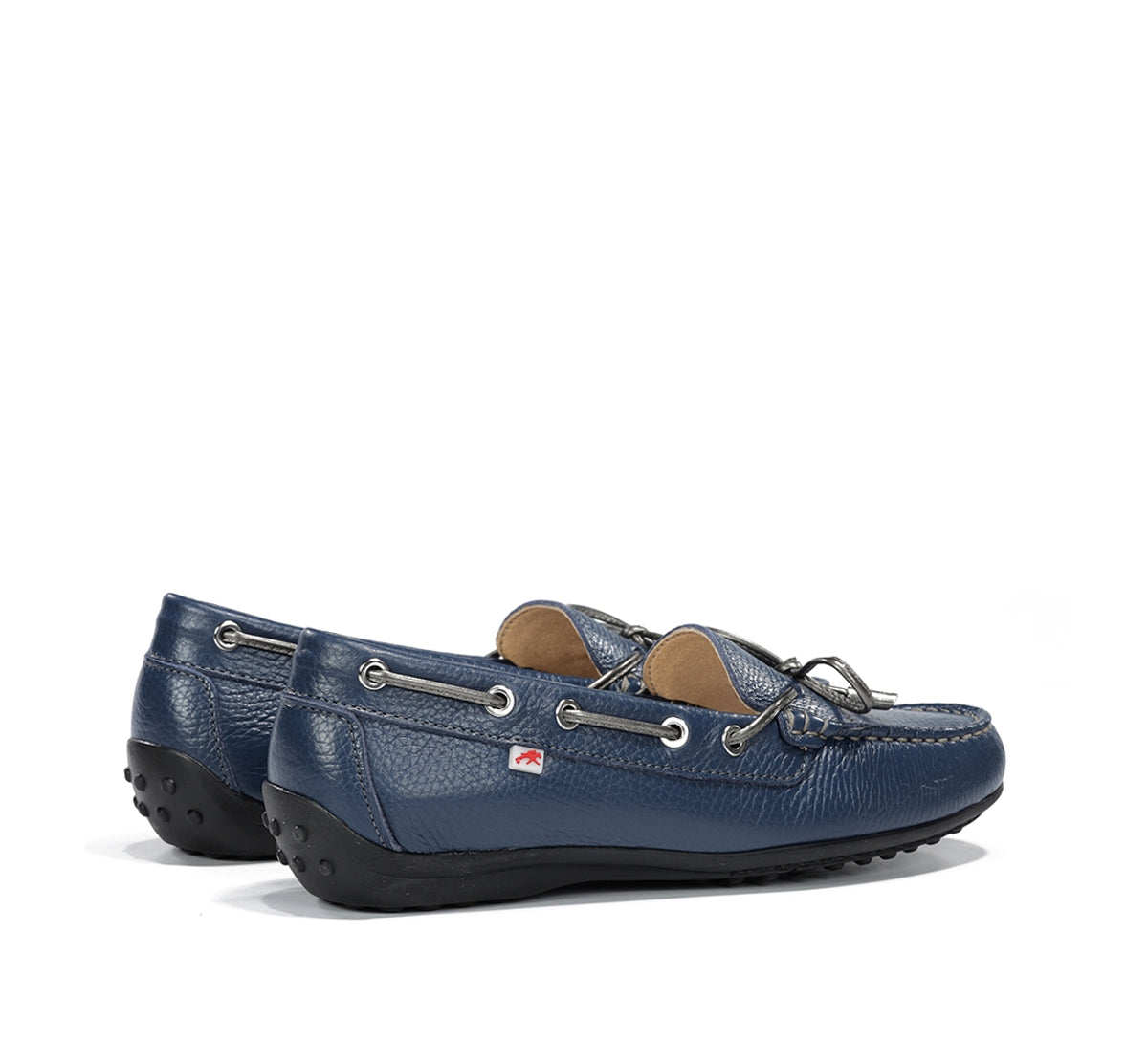 Fluchos Bruni F2158 Mocassin Cuir Bleu Femme