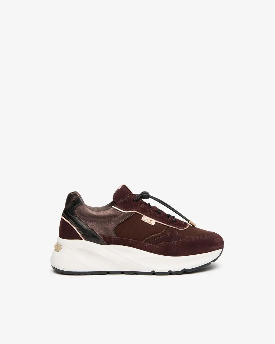 Nero Giardini Sneakers basket femme cuir toile 35-41