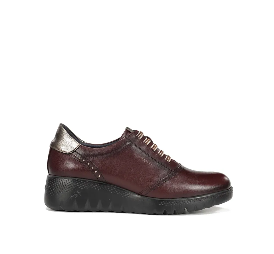 Fluchos Live F2096 baskets bordeaux femme compensées