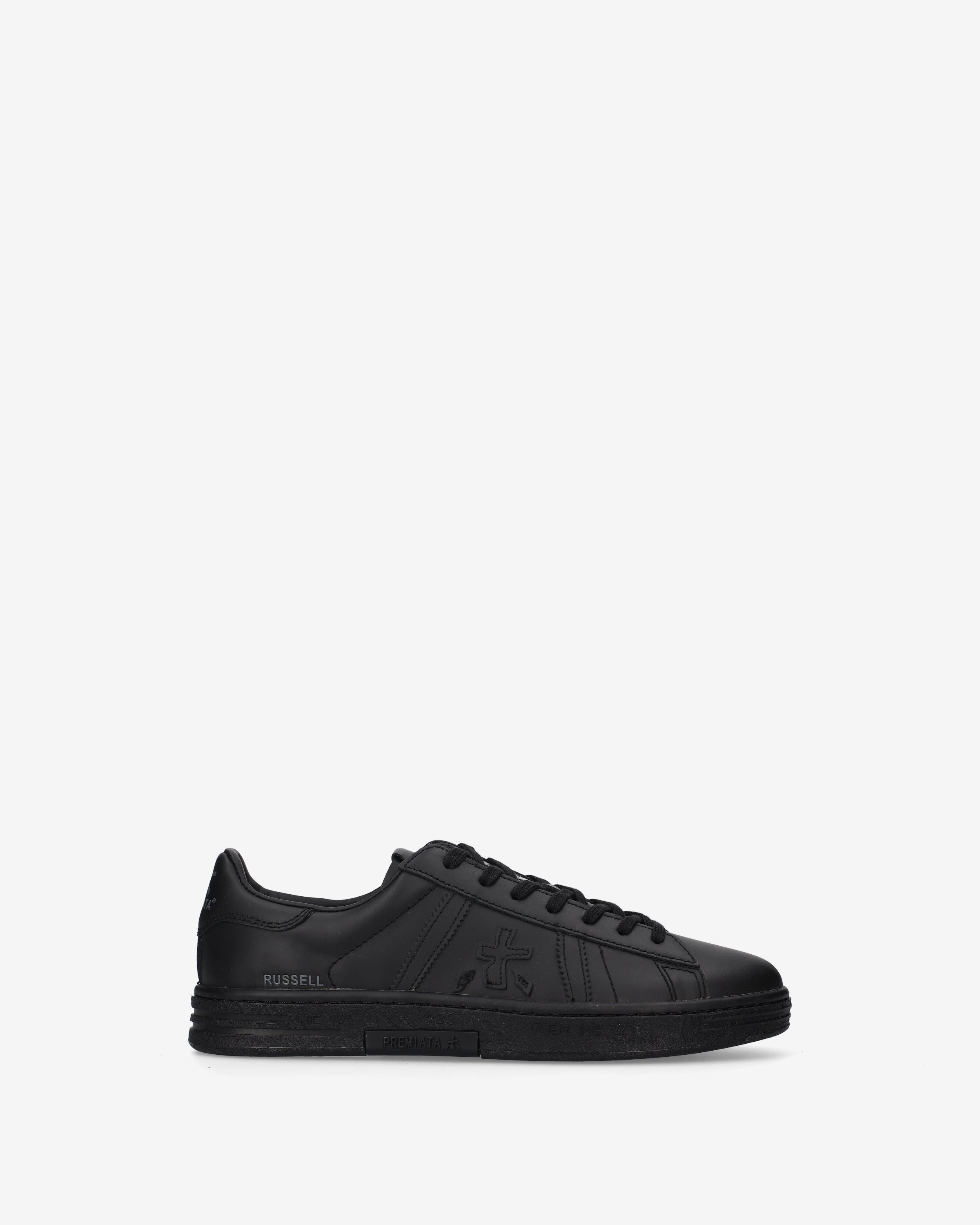 Premiata Russell 8640 baskets noir cuir homme