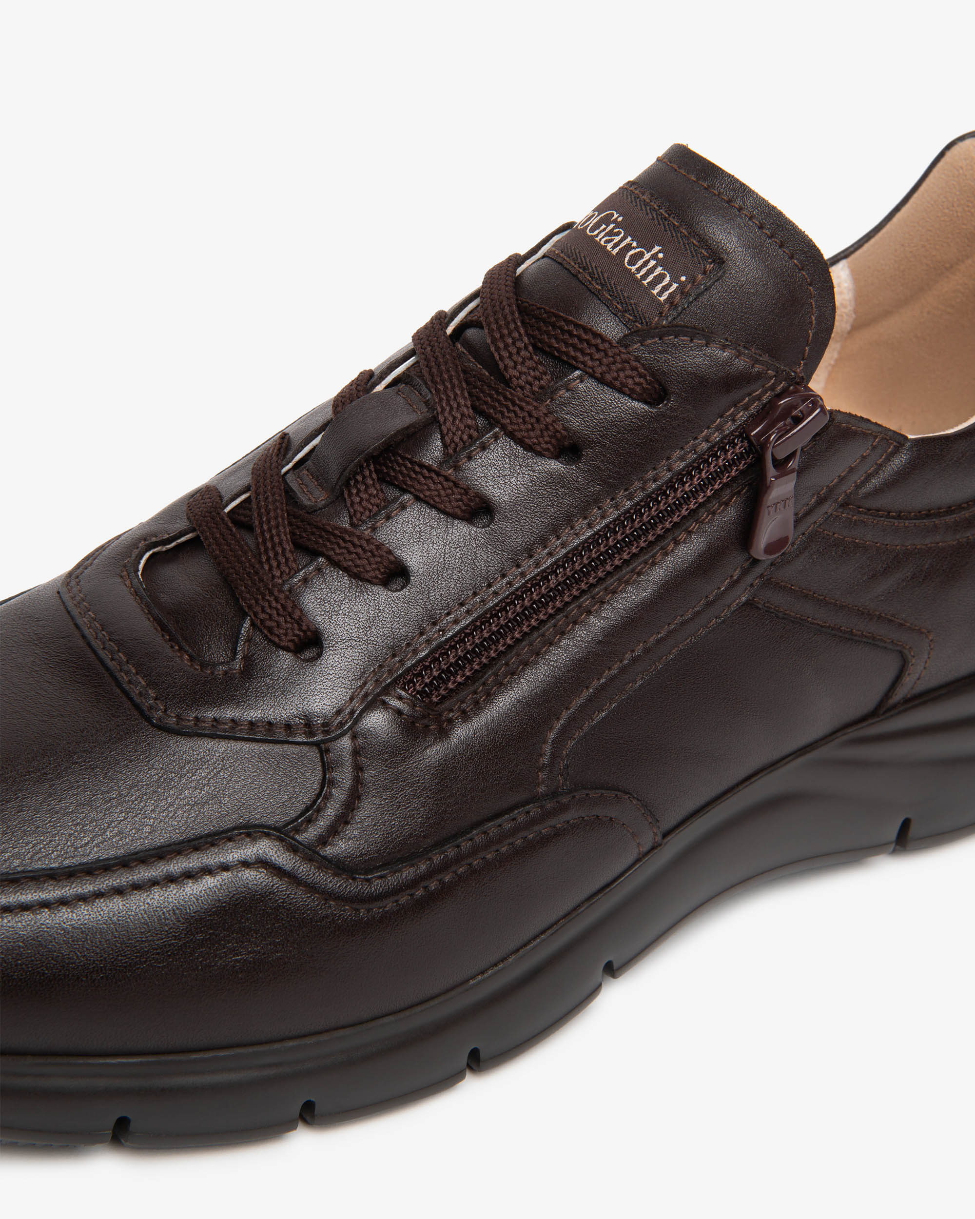 Nero Giardini Sneakers baskets cuir homme zip