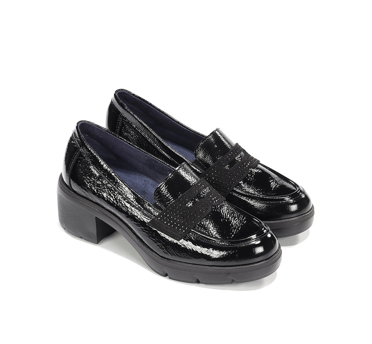 Fluchos Fugaz F2517 mocassins noir femme talon track