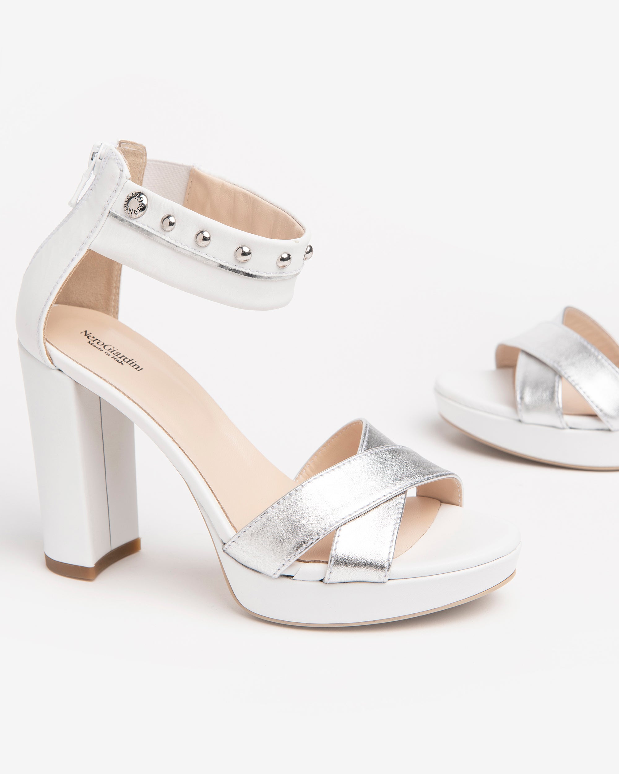 Nero Giardini Sandals sandales cuir femme talon 10,5 cm
