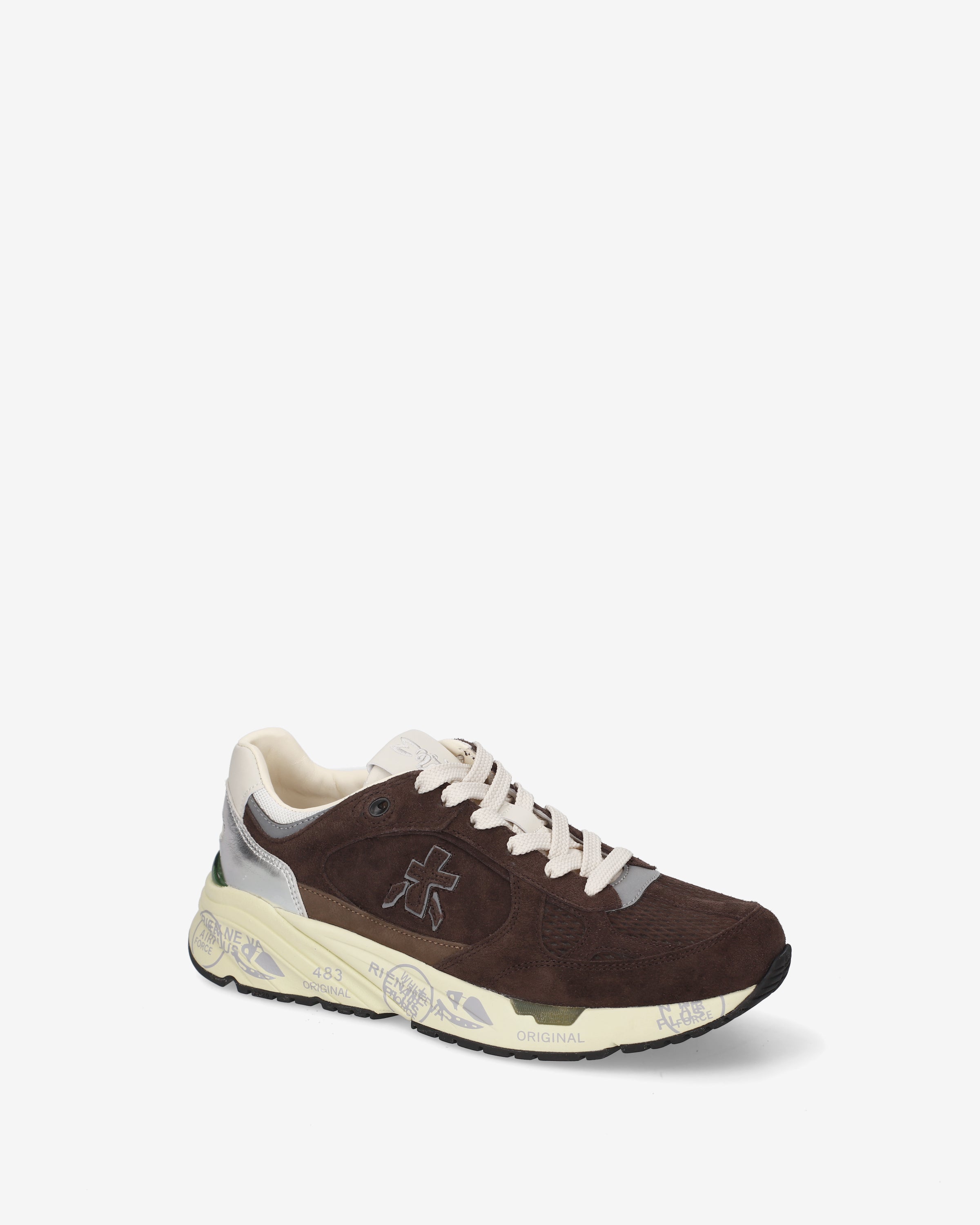 Premiata Mased 8596 baskets cuir marron femme