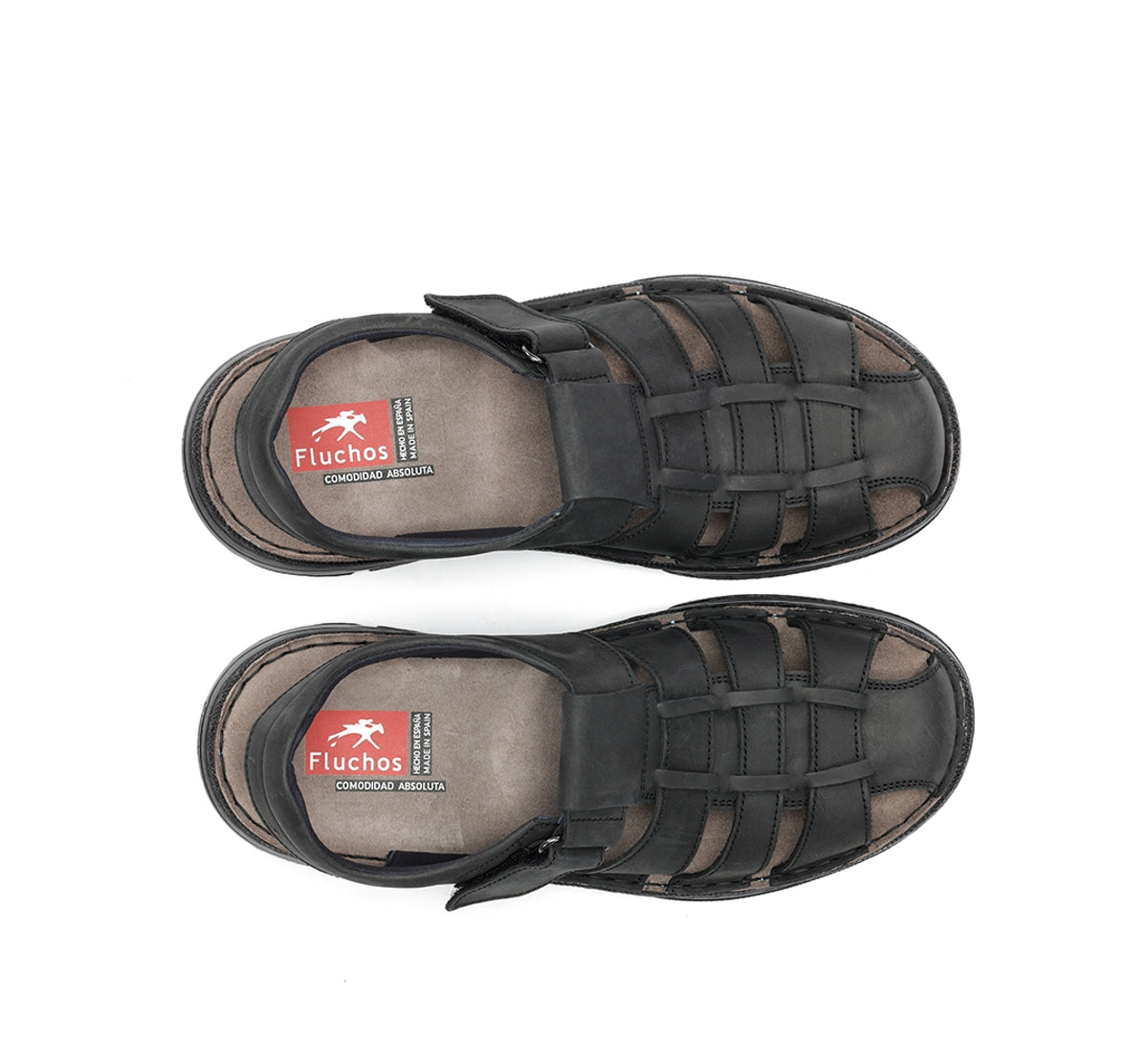 Fluchos Azores F2198 sandales homme noir velcro été