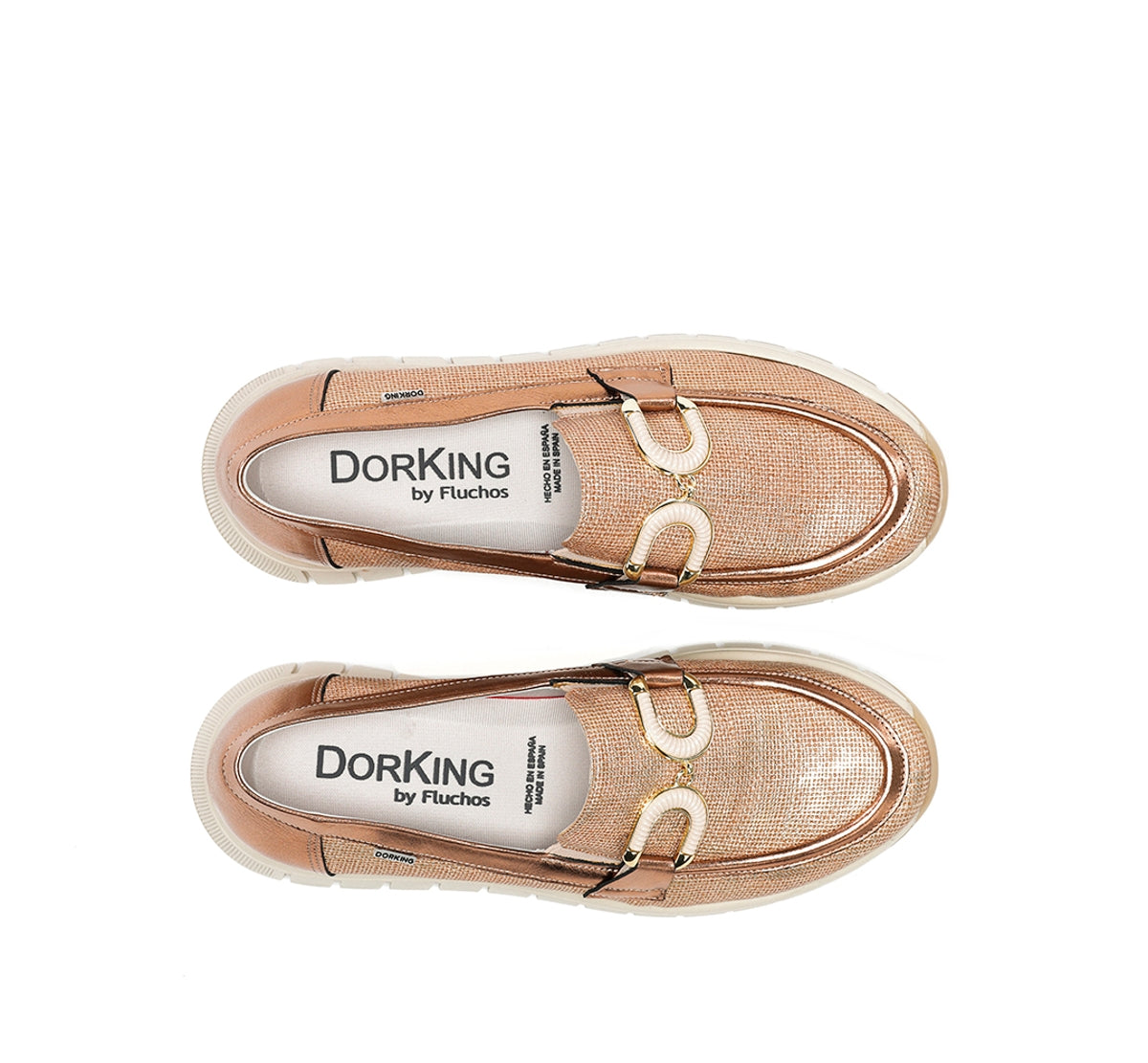 Dorking by Fluchos Kloss D9636 mocassin nude femme