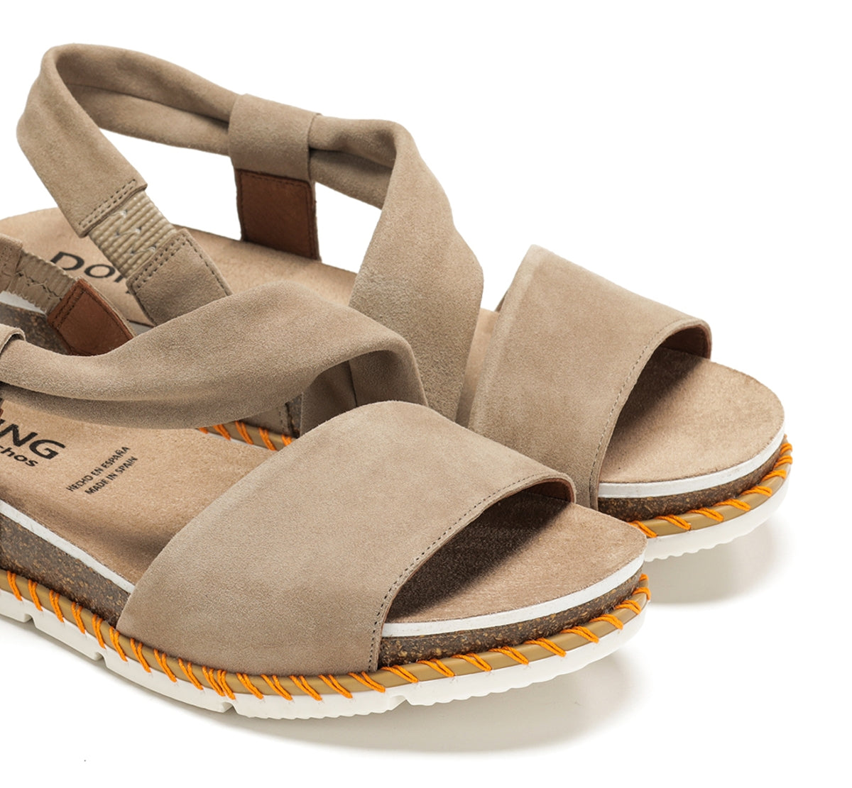 Dorking Sport D9324 sandales taupe femme velcro