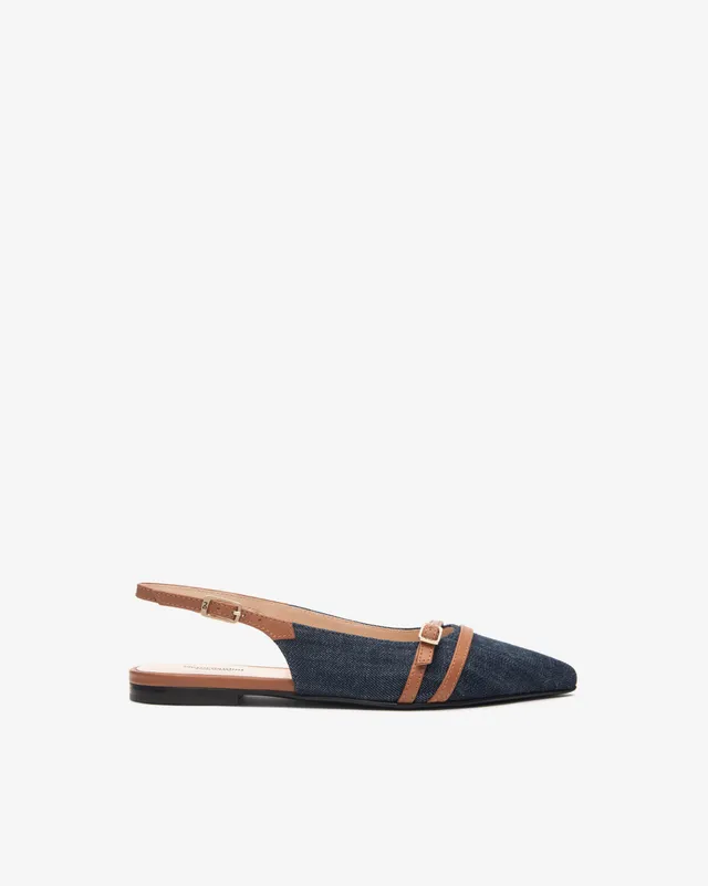 Nero Giardini Slingback Ballerines Cuir Femme Tissu