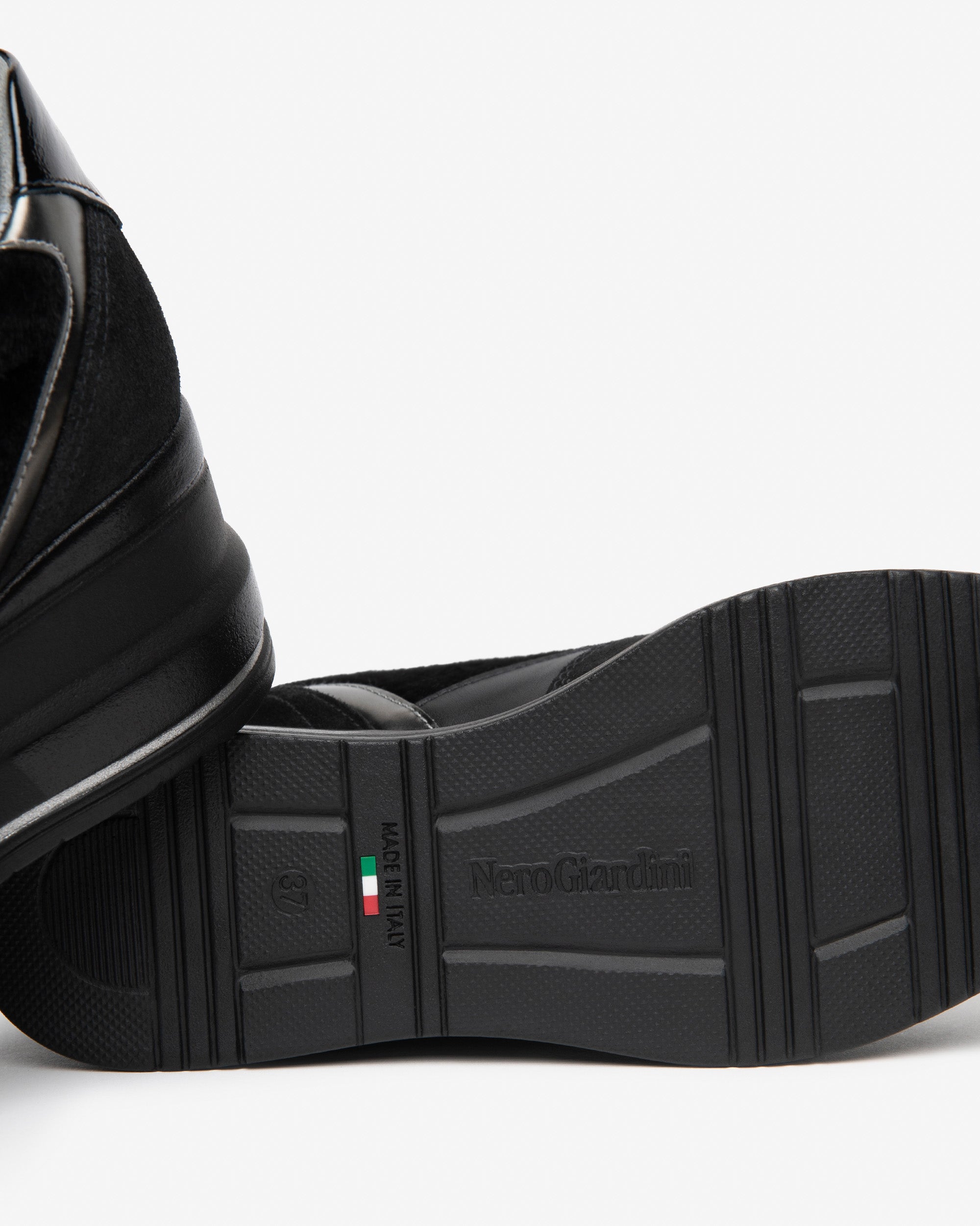 Nero Giardini Sneakers Basket Compensée Femme Cuir