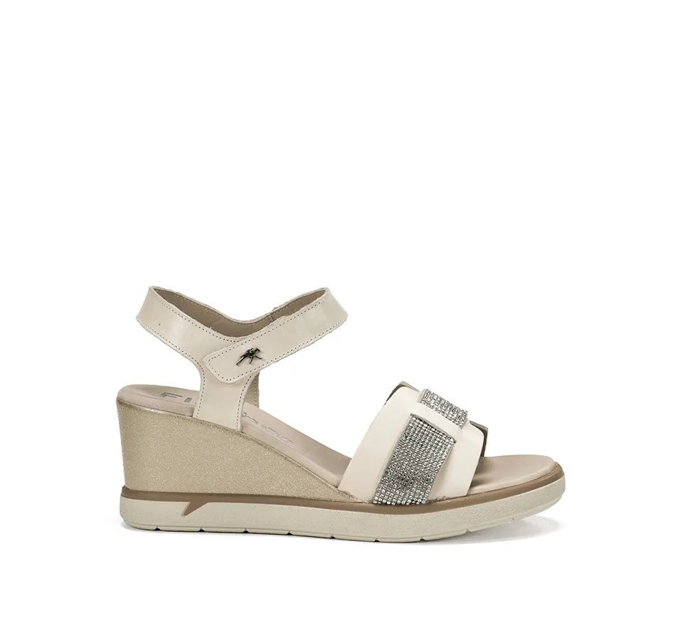 Fluchos Smash F1975 sandale taupe compensée femme
