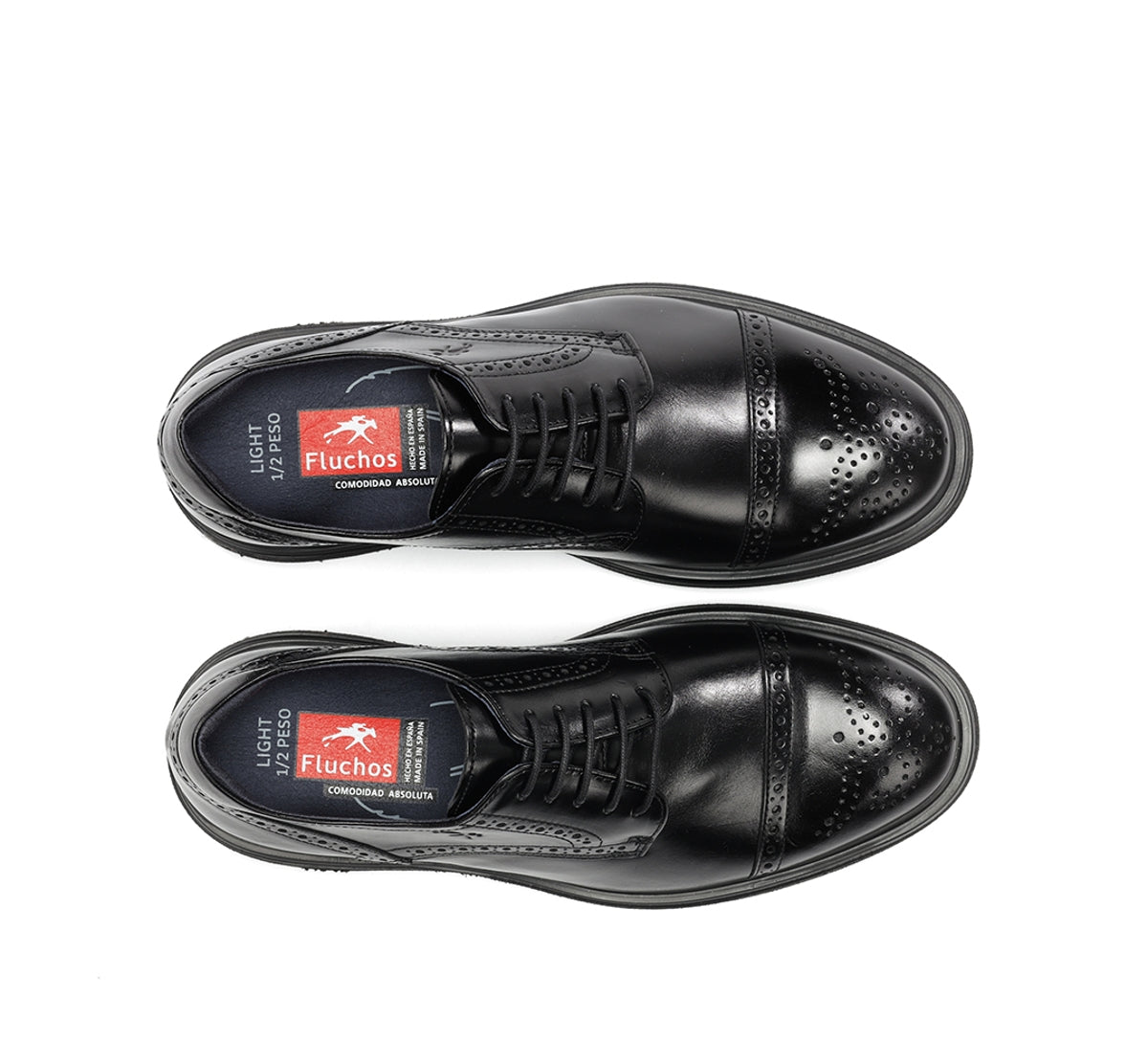 Fluchos Belgas F0629 derbies noir cuir homme