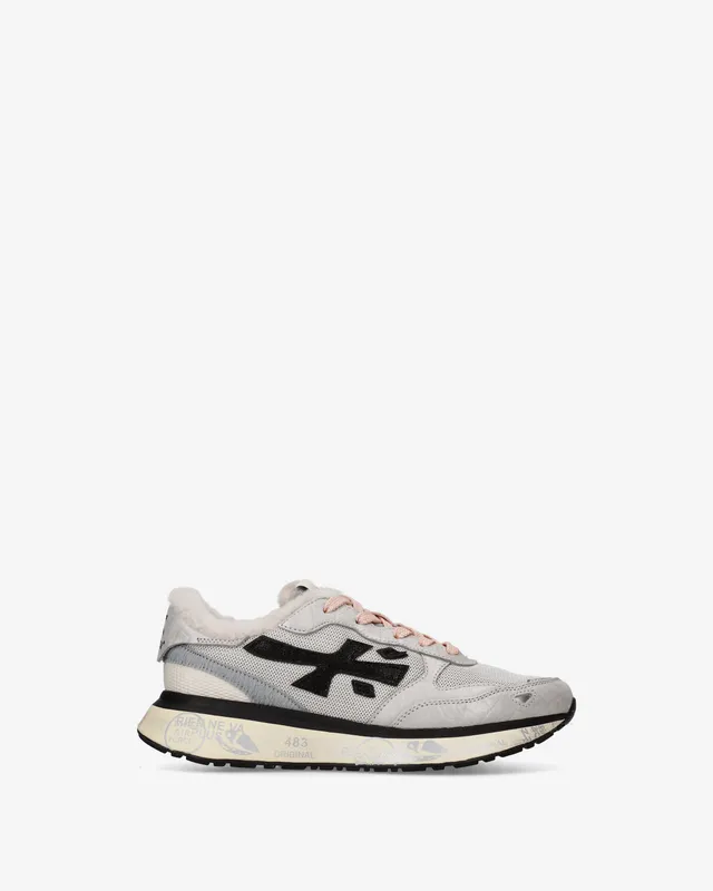 Premiata Lauryn 8533m baskets femme crème fourrure