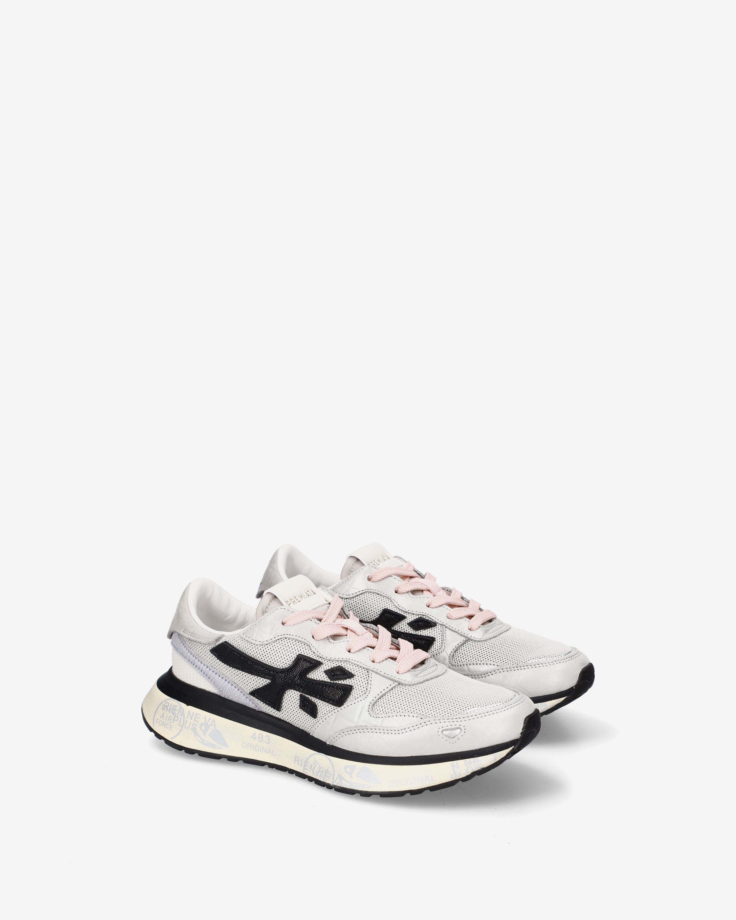 Premiata Lauryn 8533 sneakers crème femme fourrure