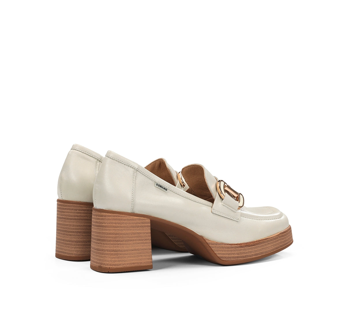 Fluchos Dorking Cristel D9232 mocassin blanc plateforme