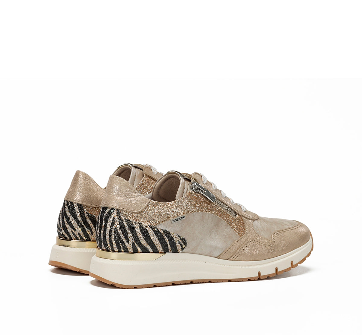 Fluchos Dorking Serena D9556 baskets femme doré cuir