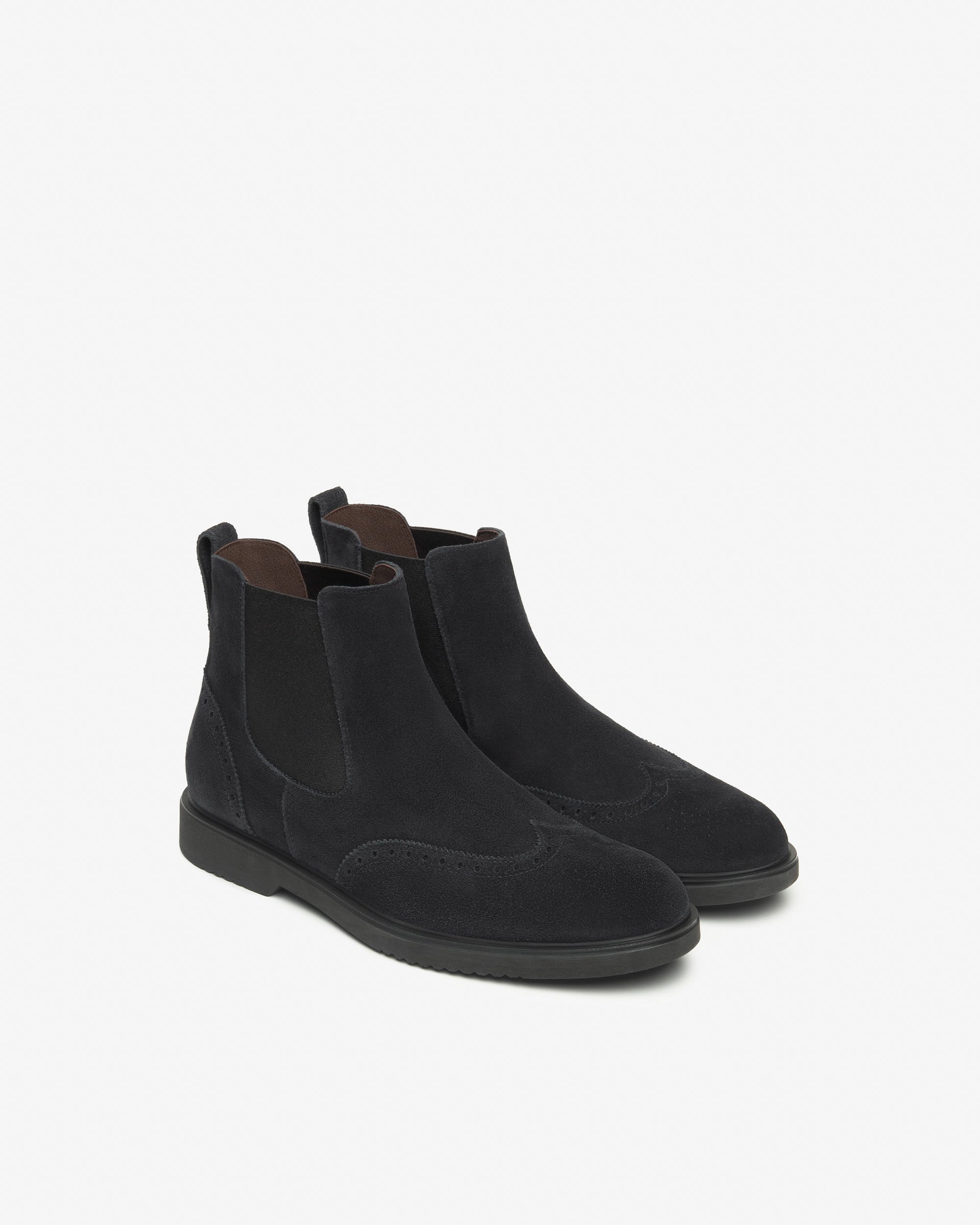 Nero Giardini Chelsea Boots homme daim made in Italy
