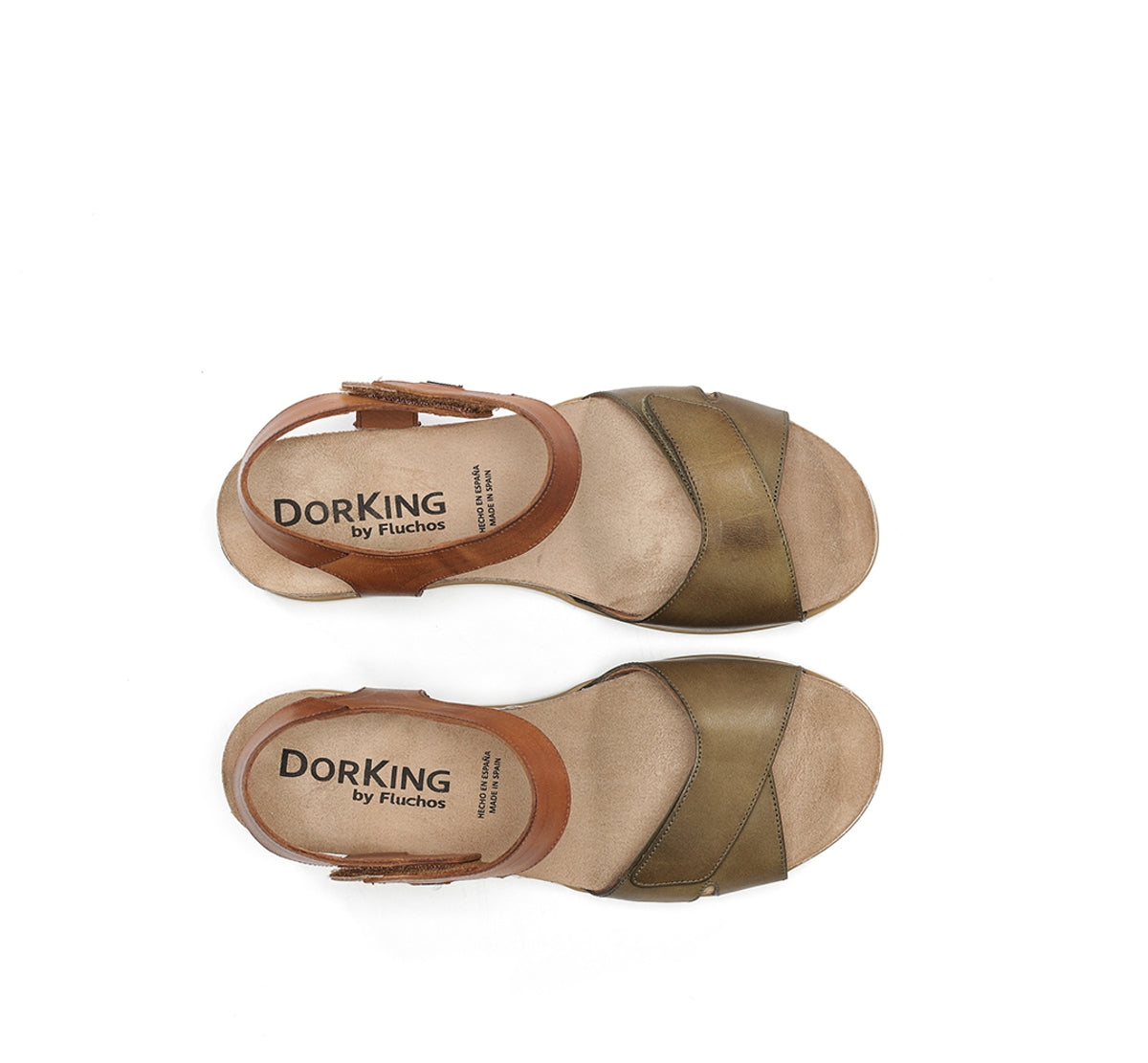 Fluchos Dorking Gold D9512 sandale verte compensée