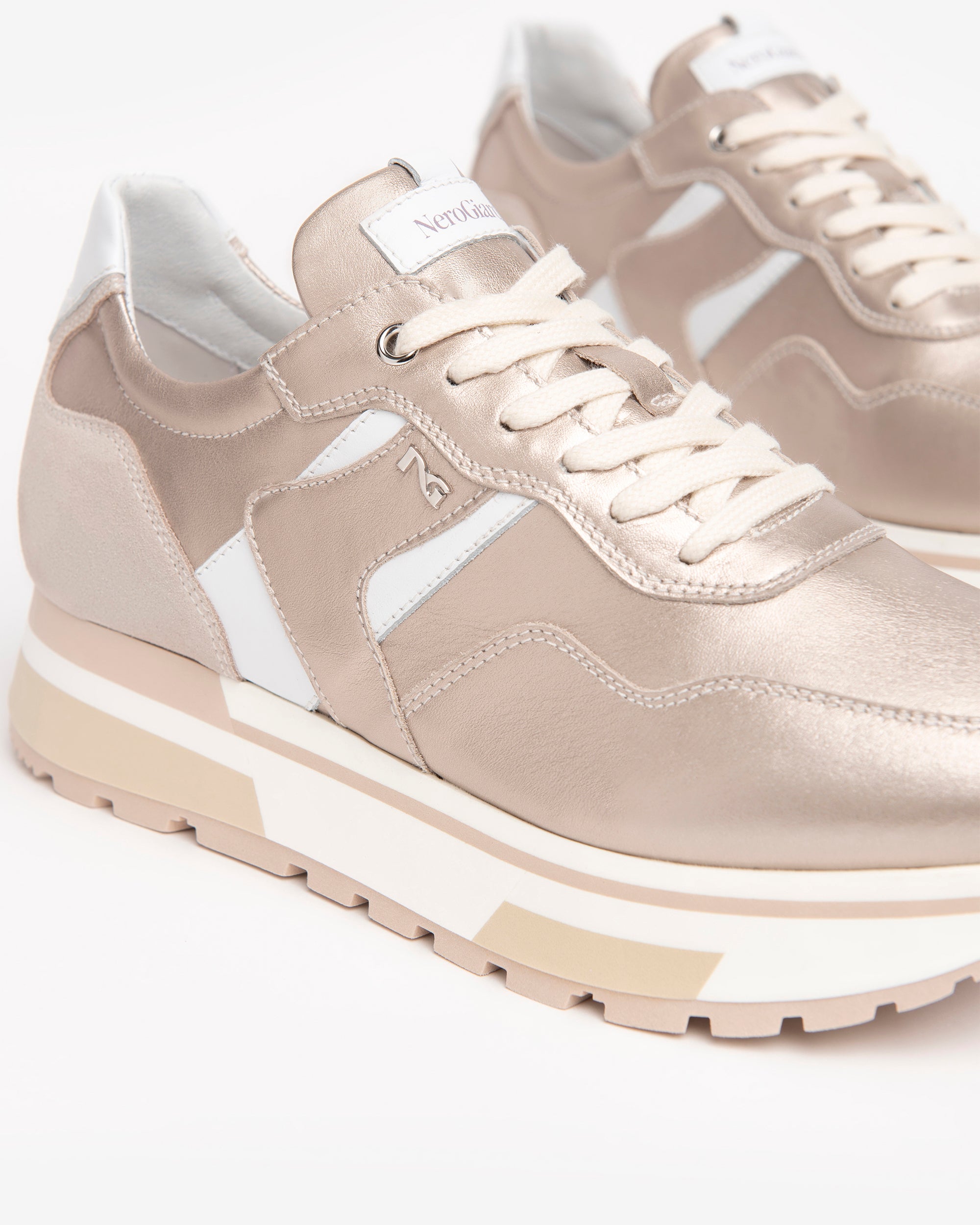 Nero Giardini Sneakers Baskets Cuir Daim Femme
