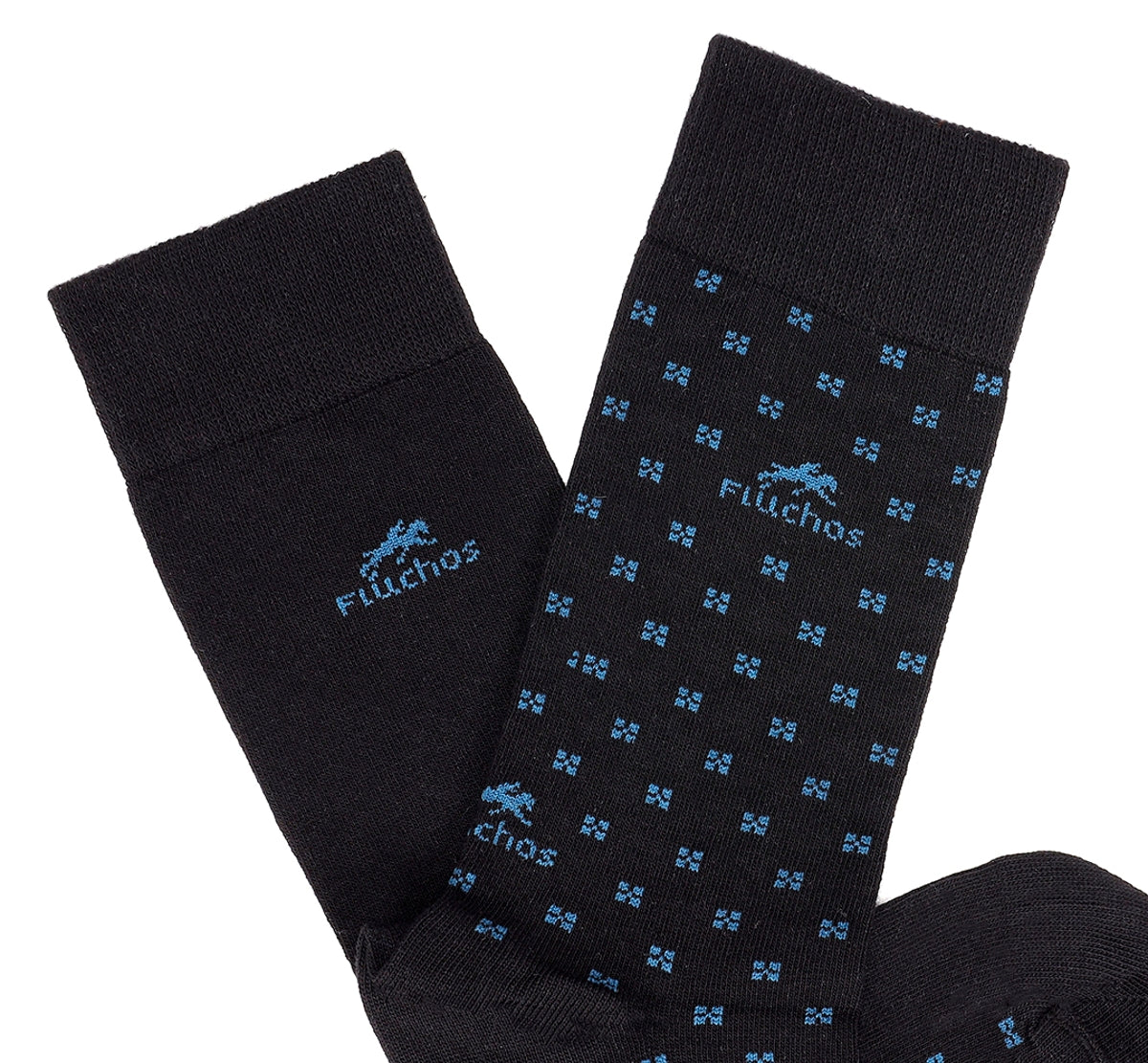 Fluchos CA0009 chaussettes homme bleu carreaux taille unique